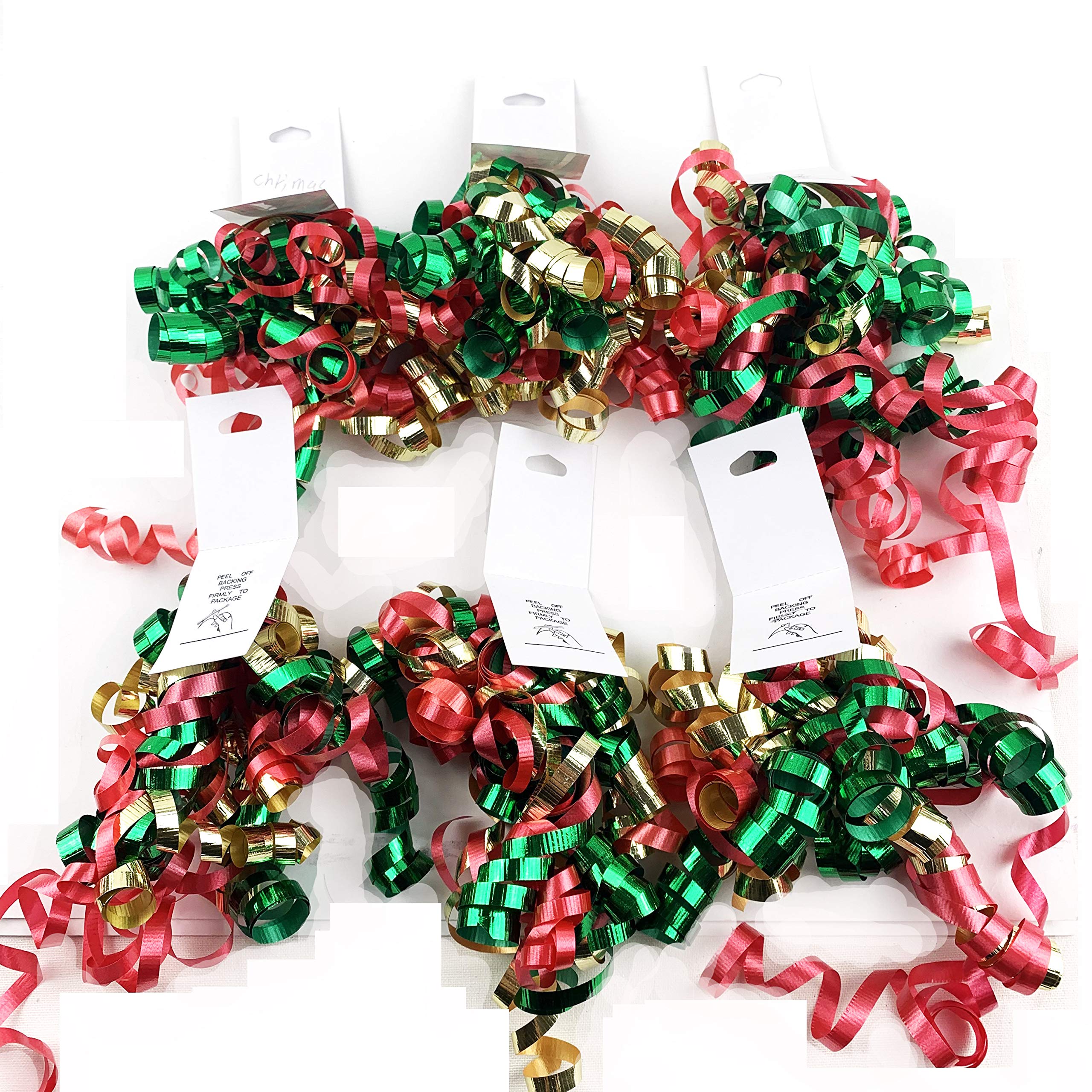 Amazon.co.jp: Worlds 6個 マルチカラー カーリーリボン ギフトラップ