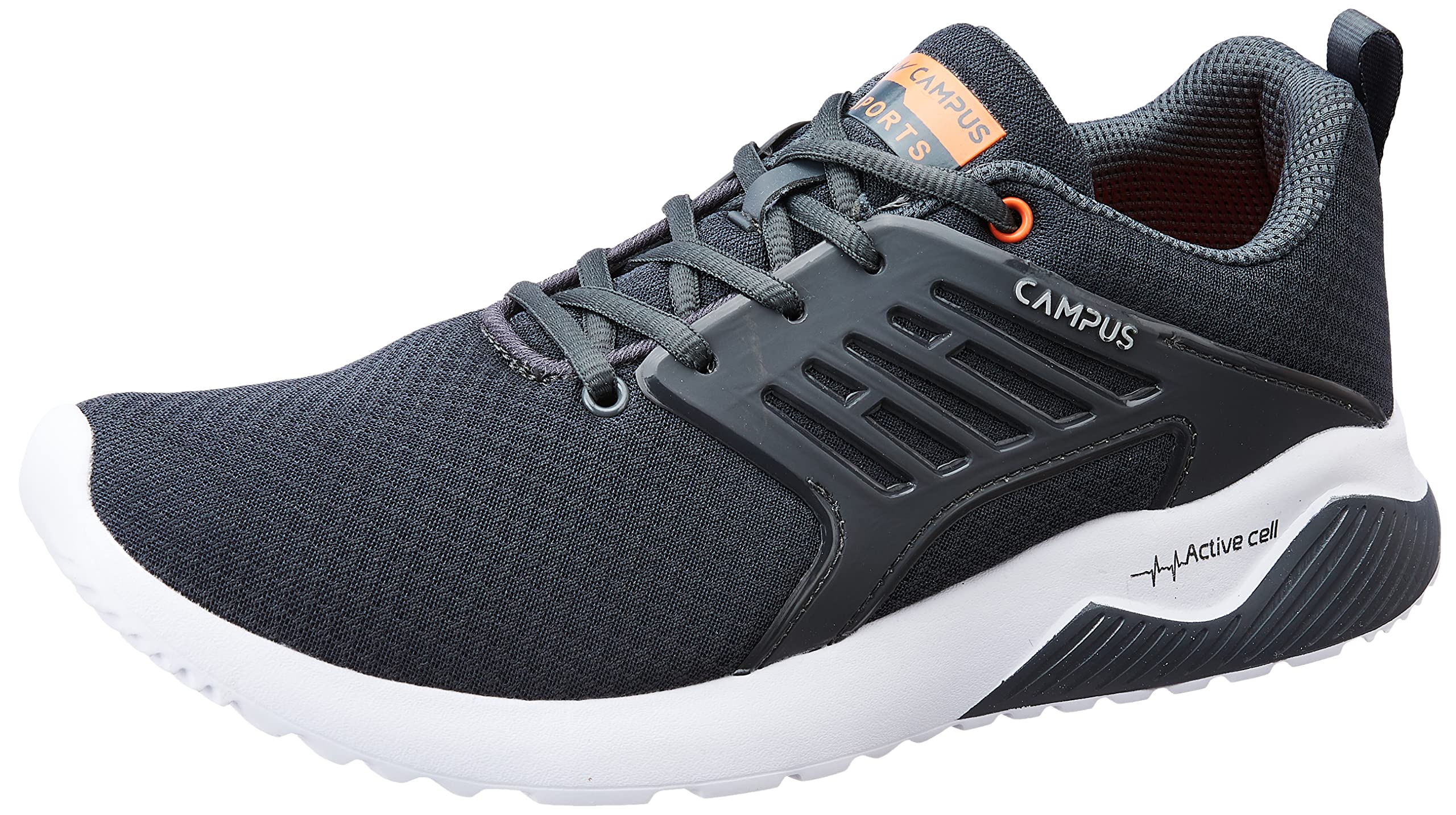 Campus Men Crysta Pro Running Shoes Gray 9UK Grey, Org - Image 1