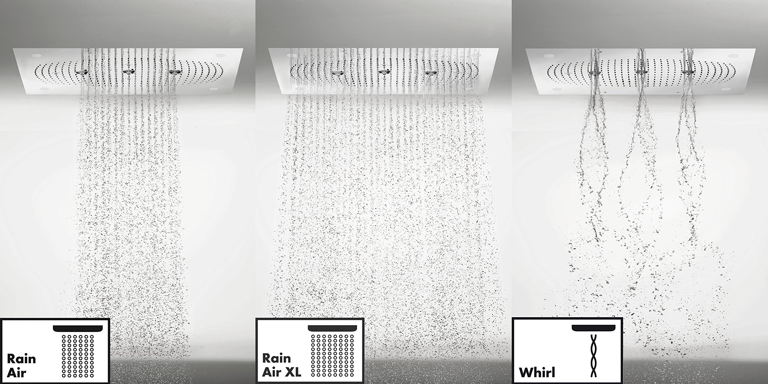 hansgrohe Raindance Rainmaker Air Unterputz Duschkopf, Kopfbrause mit 3 Strahlarten ohne Beleuchtung, Chrom