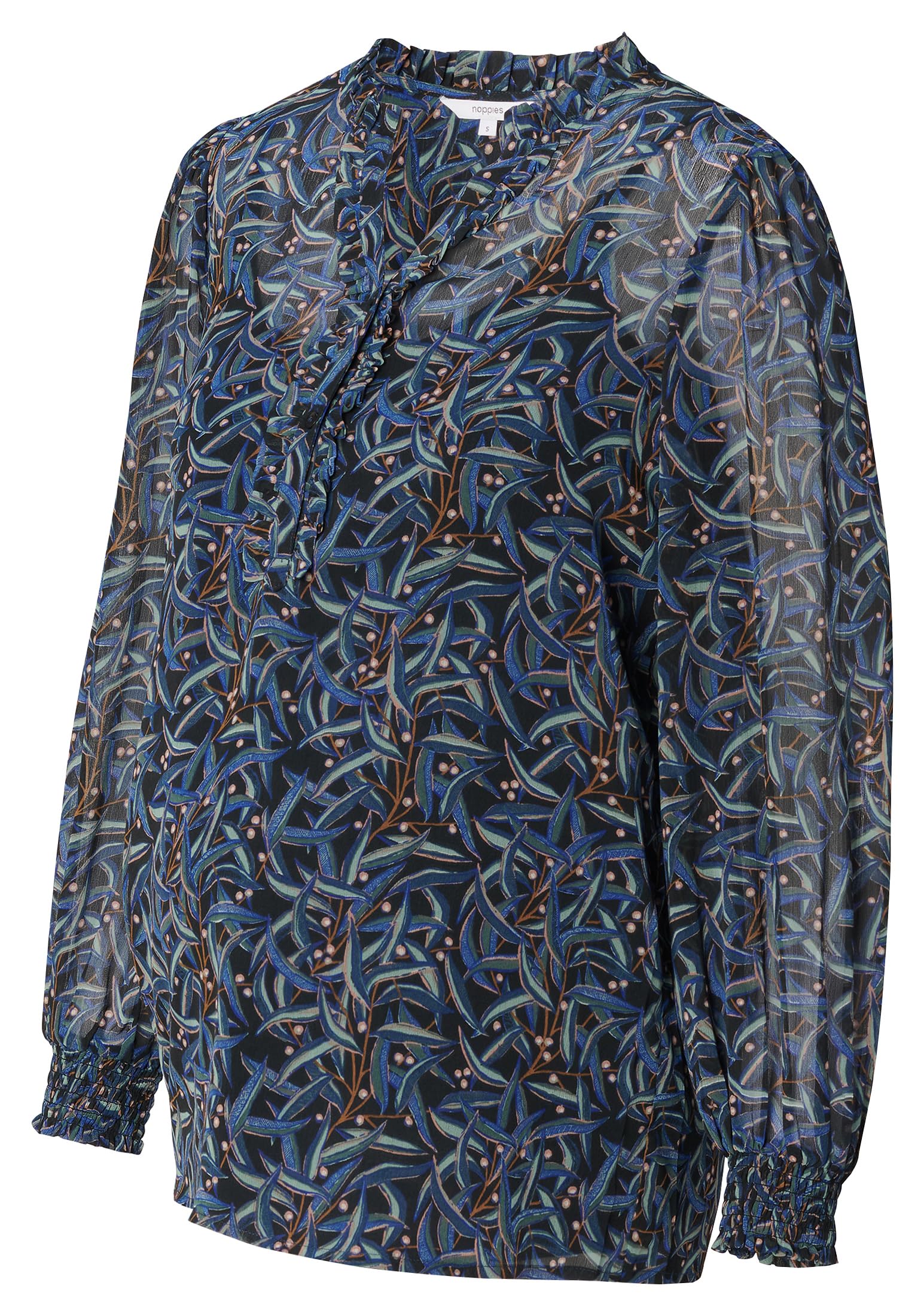 Noppies Damen Blouse Foggia Nursing Long Sleeve All Over Print Bluse