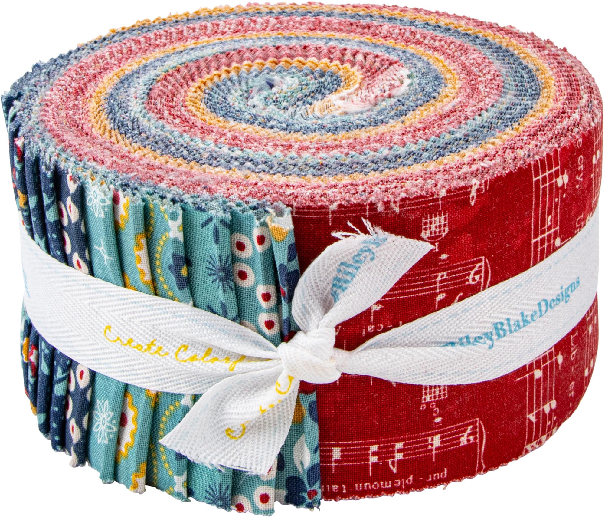Riley Blake Designs Assorted Lori Holt Americana Rolie Polie 40 2.5-Inch Strips Jelly Roll Rp-16080-40