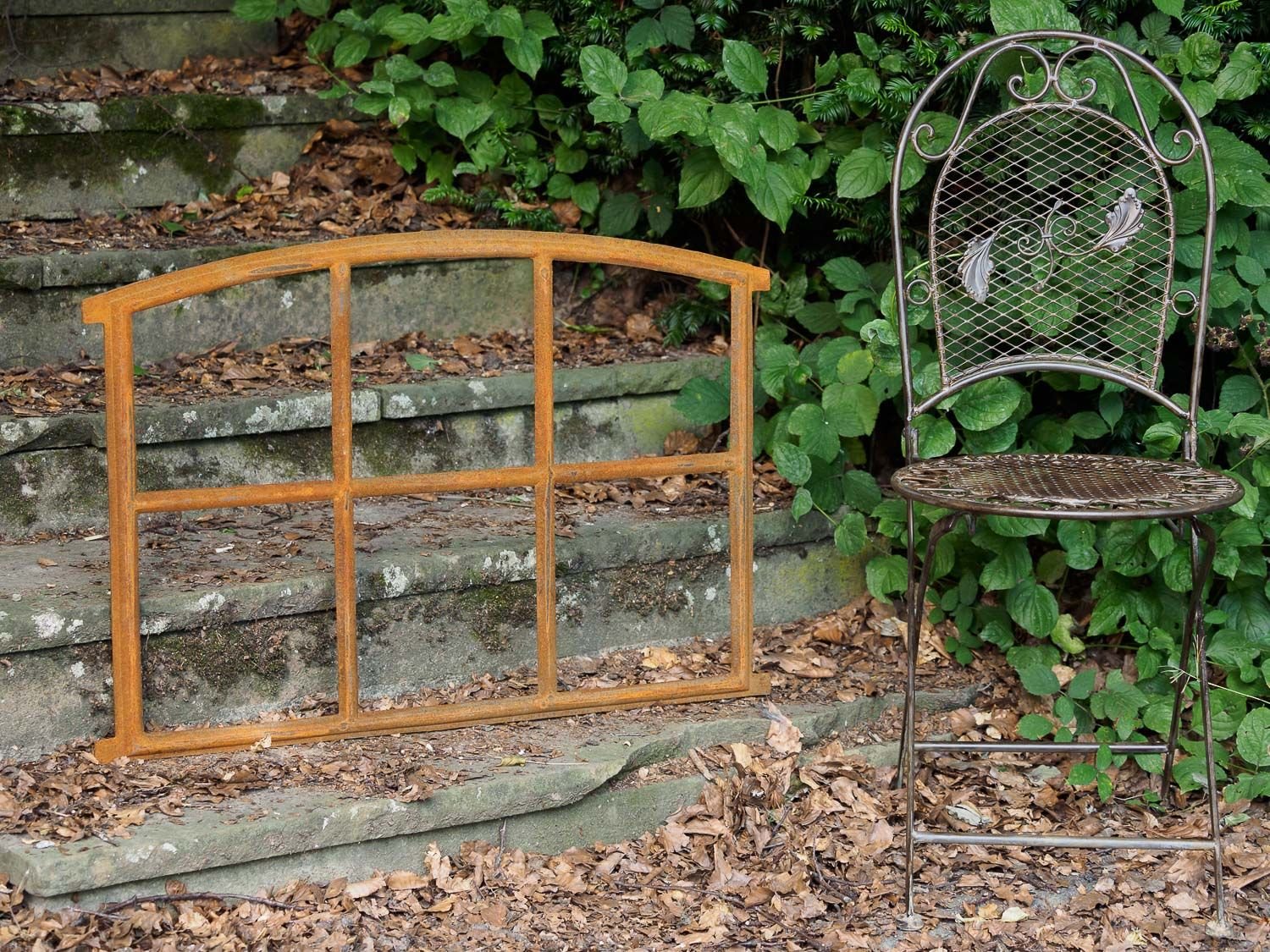 Stallfenster Eisenfenster Scheunenfenster Eisen Fenster 83x60cm im Antik-Stil
