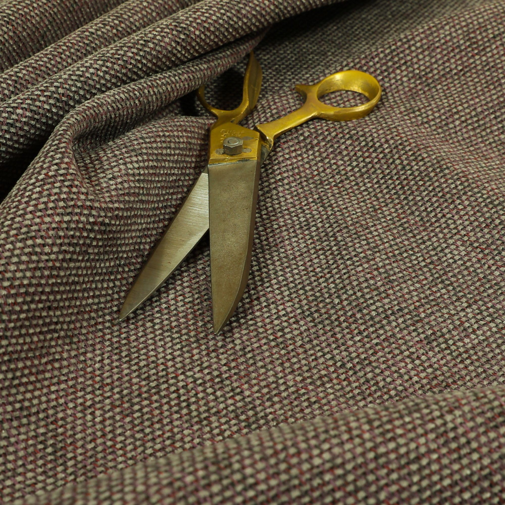 Tessuto per tappezzeria morbido Hopsack intrecciato color lilla con un pizzico di grigio chiaro, in saldo al metro (al metro)