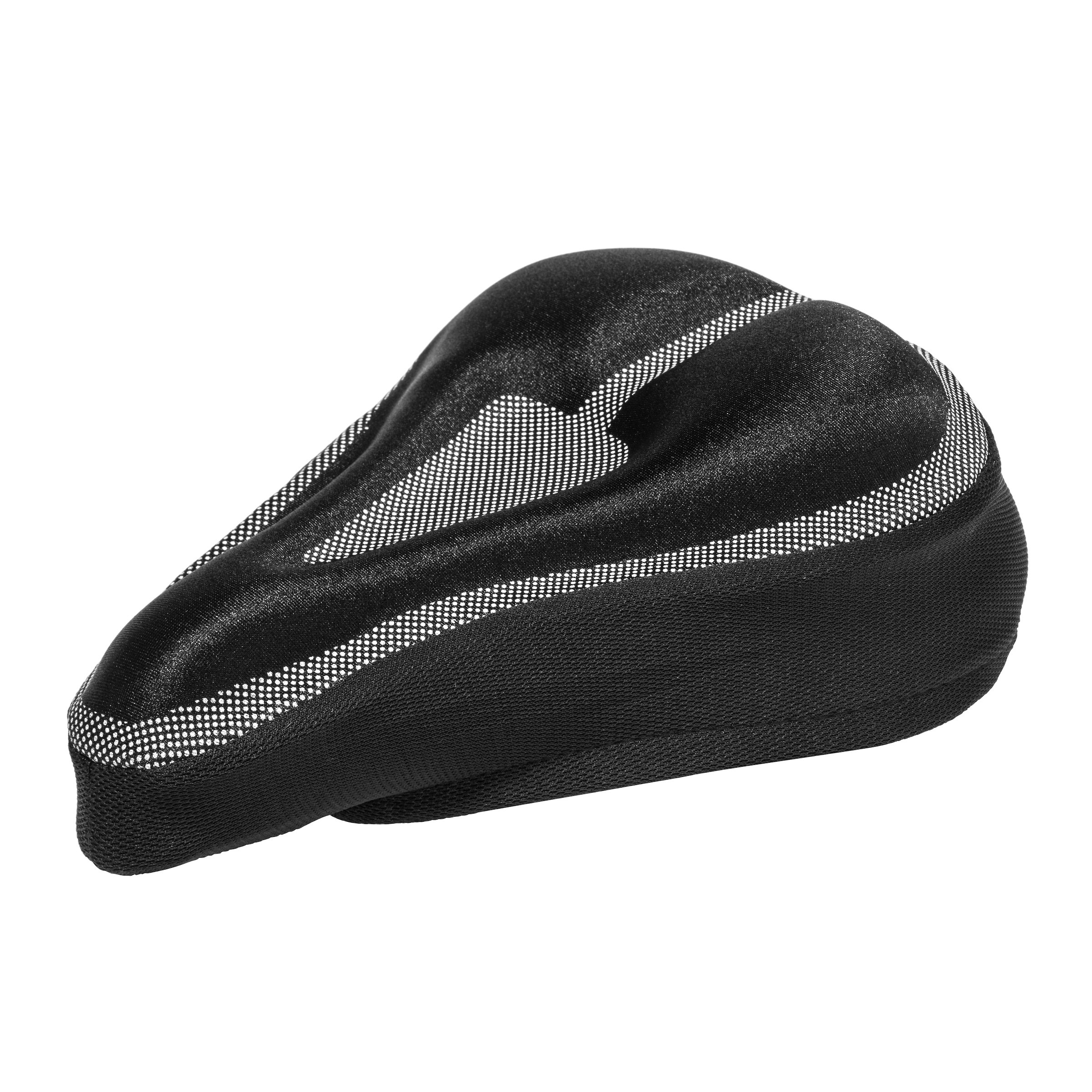 Roam Bike Seat Cushion Cover - Padded, Comfort Gel Bicycle Pad for Mountain, Road, Cruiser, Exercise, Spin, or Stationary Bikes - Saddle Bike Seat Cover for Adult Men & Women - Black
