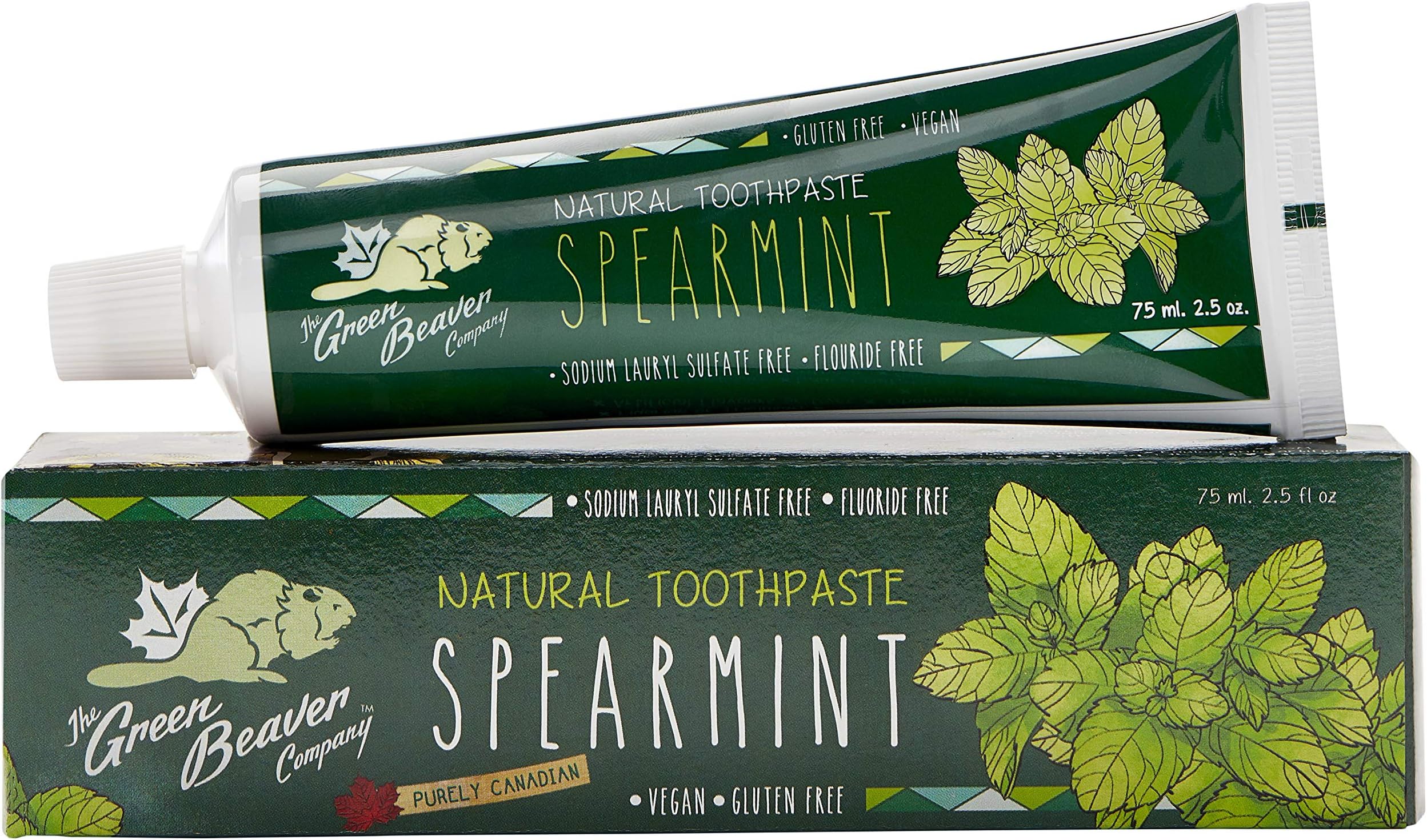 The Green Beaver Company Spearmint Toothpaste, 2.5 Ounce
