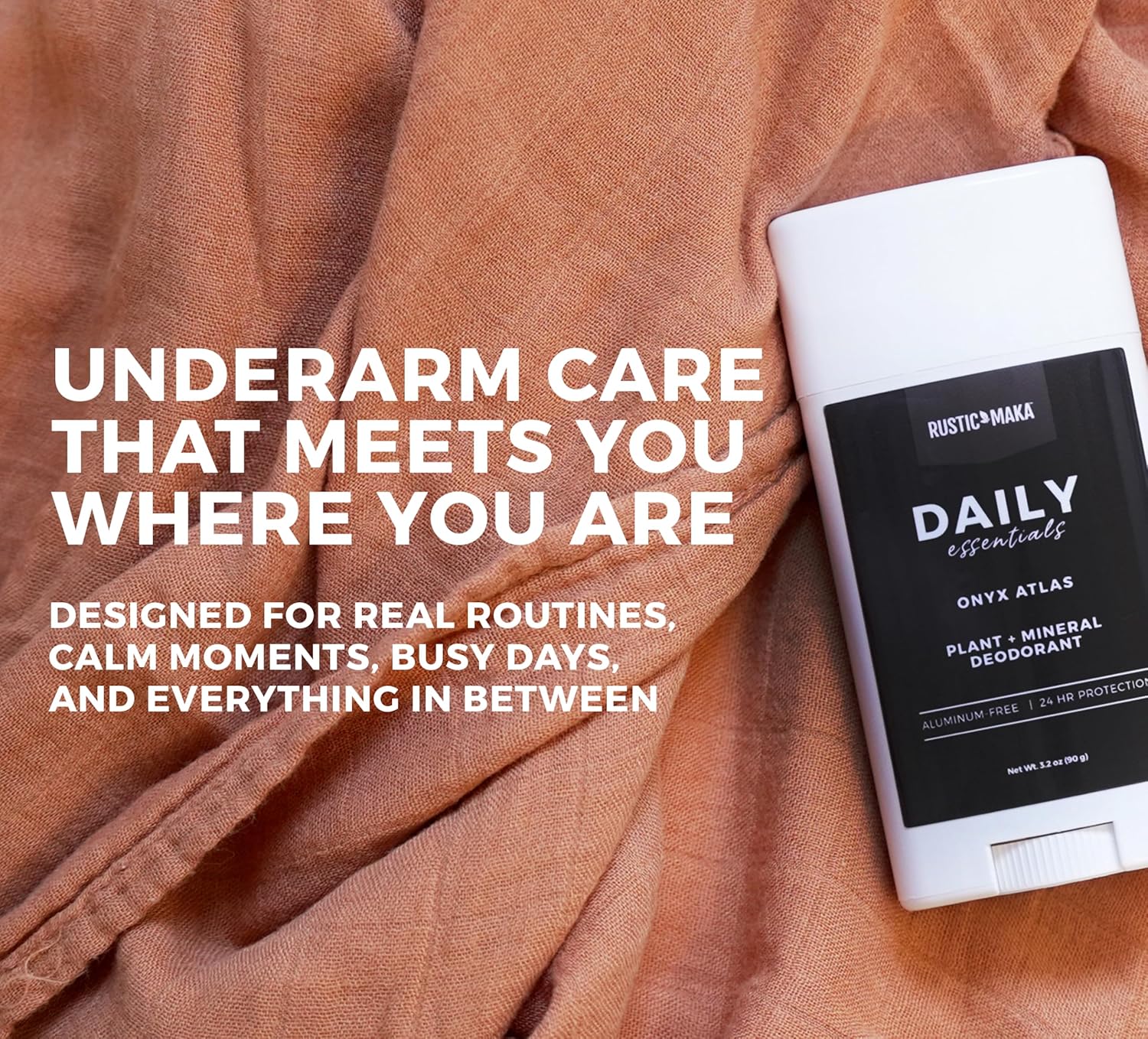 Rustic MAKA Onyx Atlas Natural Deodorant for Women - 24-Hour Odor Protection, Aluminum-Free, Baking Soda-Free, Magnesium-Based - Image 7