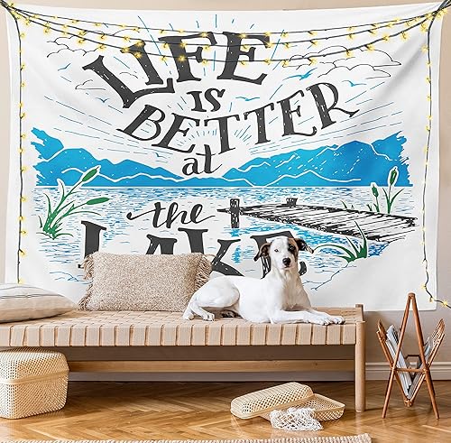 Miniatura 37 de Lunarable Tapiz amarillo y gris, tamaño individual, margaritas retro envejecidas, espirales de dibujo de líneas de margaritas bocetadas, plantas de