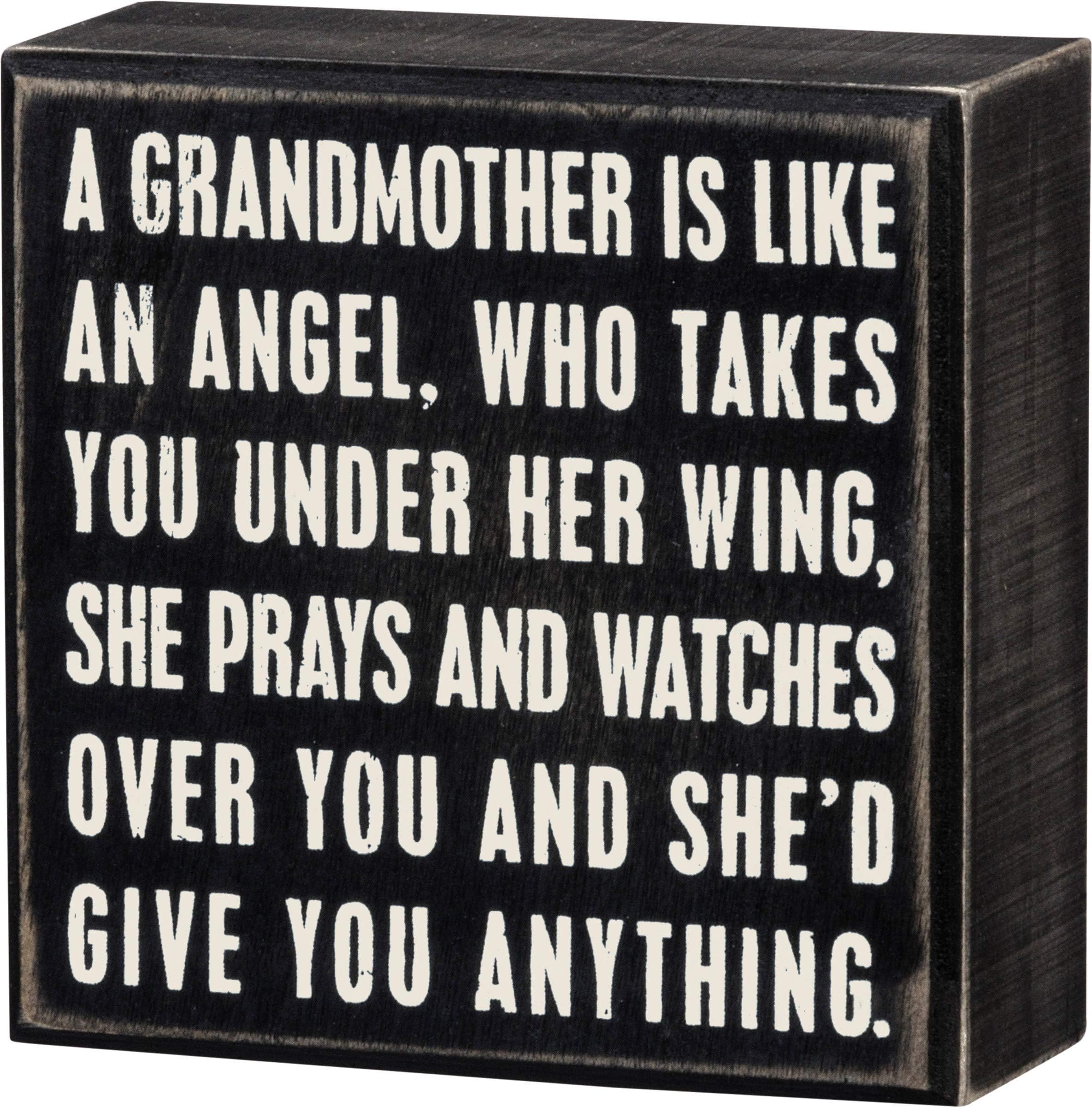 Primitives by Kathy Classic Box Sign, A Grandmother