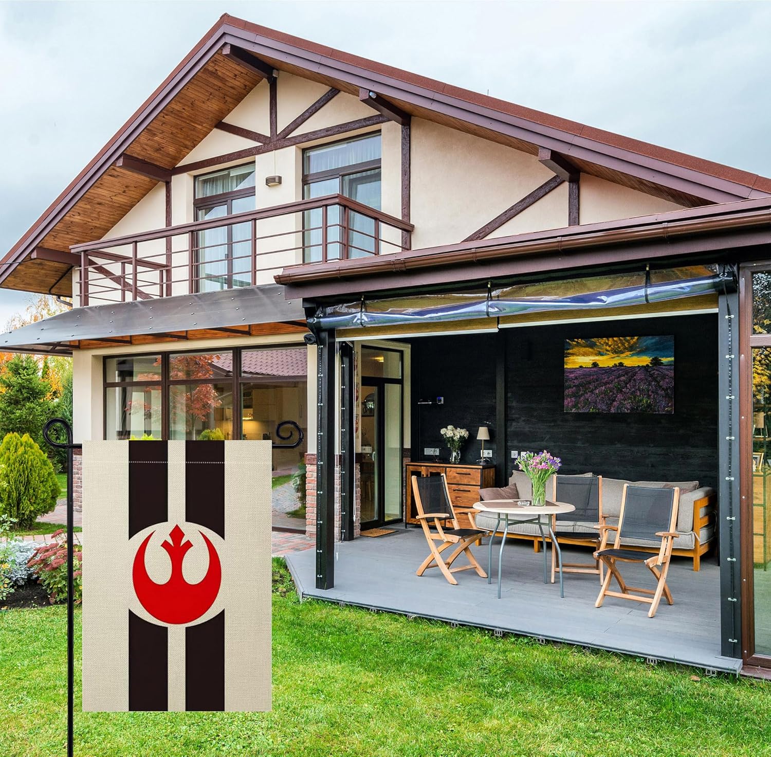 Rebel Alliance Garden Countries Flag,Double-Sided Flax Garden Flag,Alliance Flag Sign,Outdoor Yard Decorative Flags,12"x 18" - Image 7