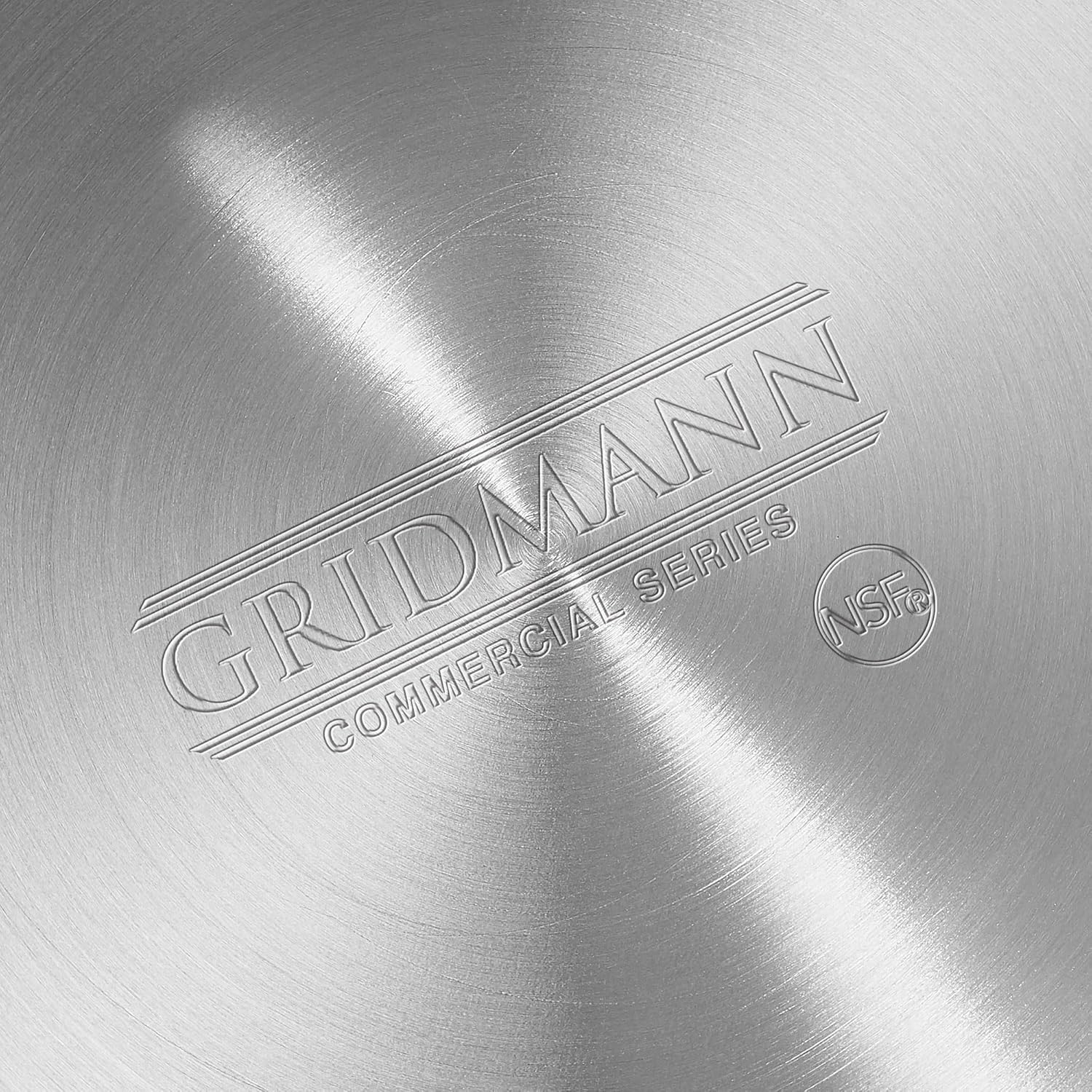 GRIDMANN 10-Quart Tapered Aluminum Sauce Pan with Silicone Handle, NSF Listed Heavy Duty Professional Cookware