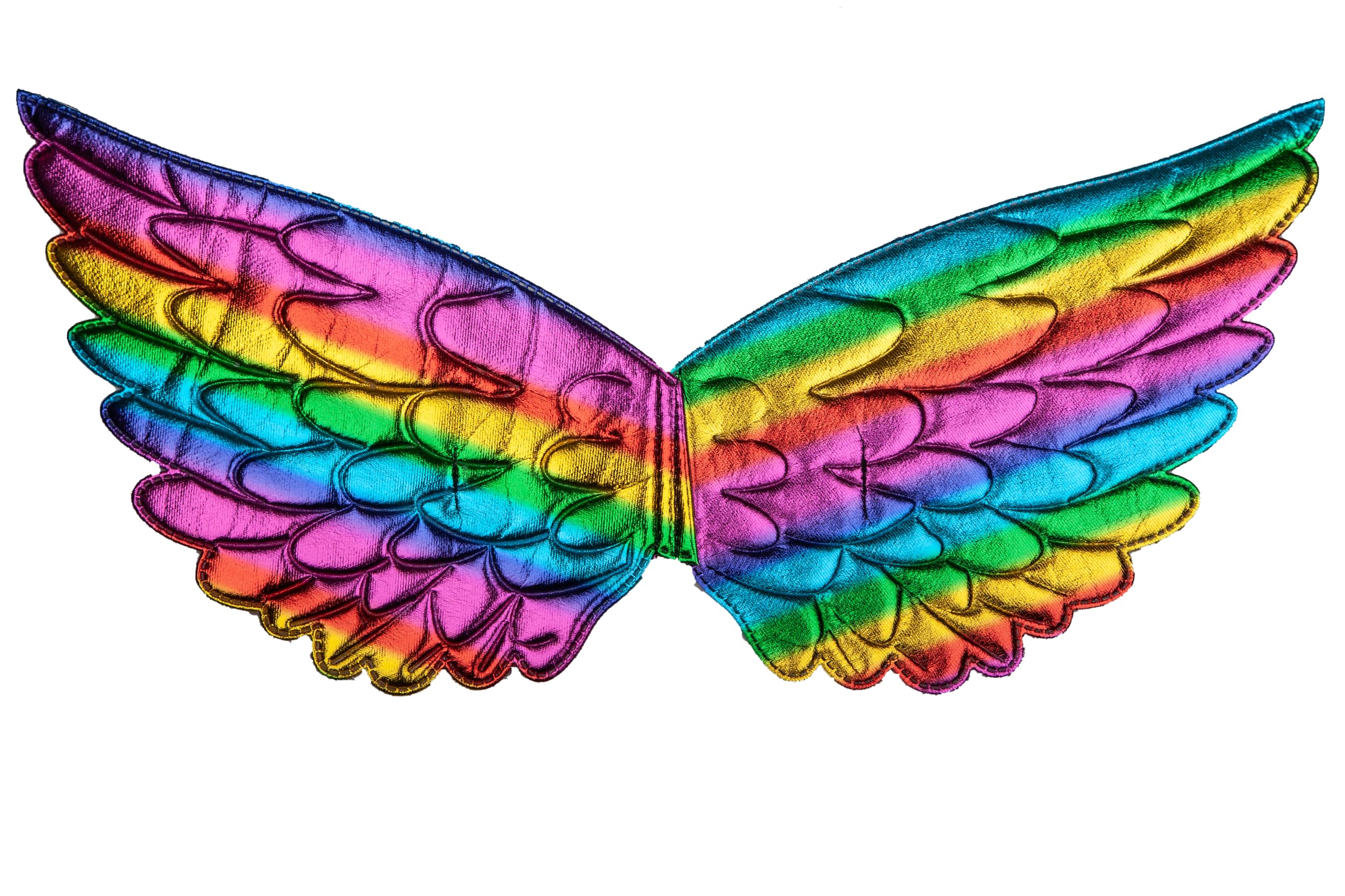 Wicked Costumes Adult Small Pride Rainbow Metallic Wings Fancy Dress Accessory