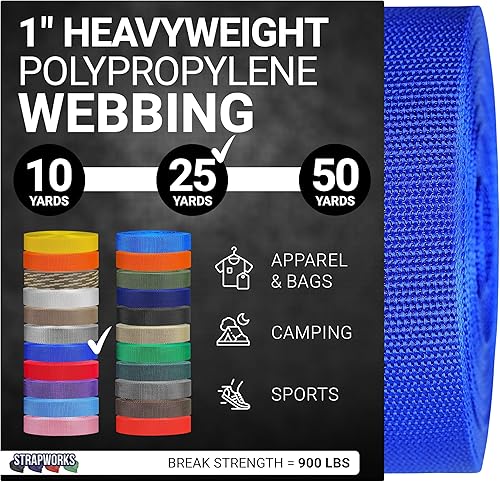 Miniatura 8 de Strapworks Heavyweight Polypropylene Webbing - Heavy Duty Poly Strapping for Outdoor DIY Gear Repair