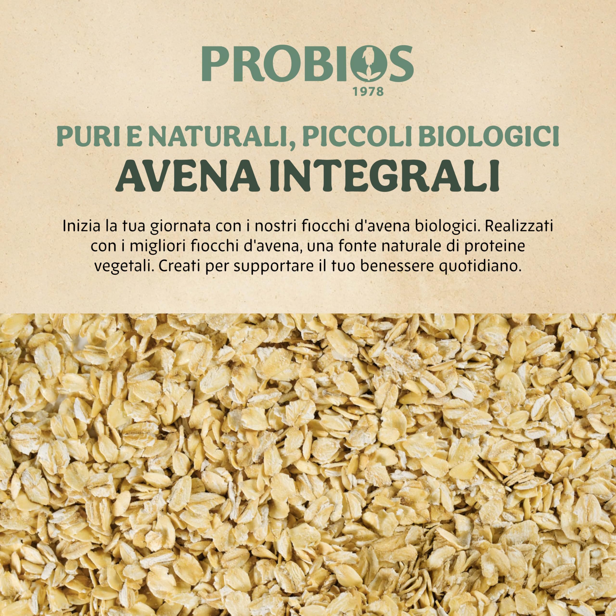 Probios Fiocchi d'Avena Piccoli per Adulti e Bambini - Avena per Porridge e Colazione - Ricchi di Fibre e Proteine ​​- 5KG