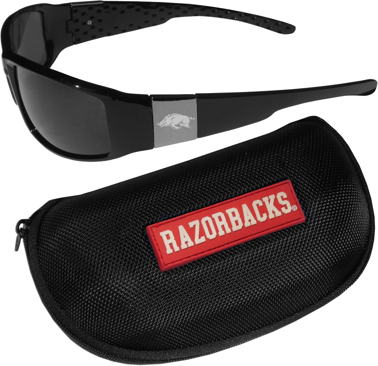 Siskiyou Sports NCAA unisex-adult Chrome Wrap Sunglasses and Zippered Carrying Case