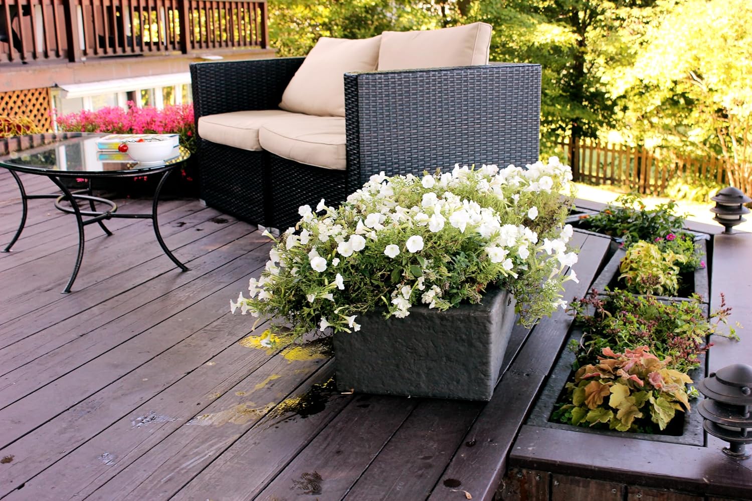 Emsco Group 38" Rustic Trough Planter - Bronze