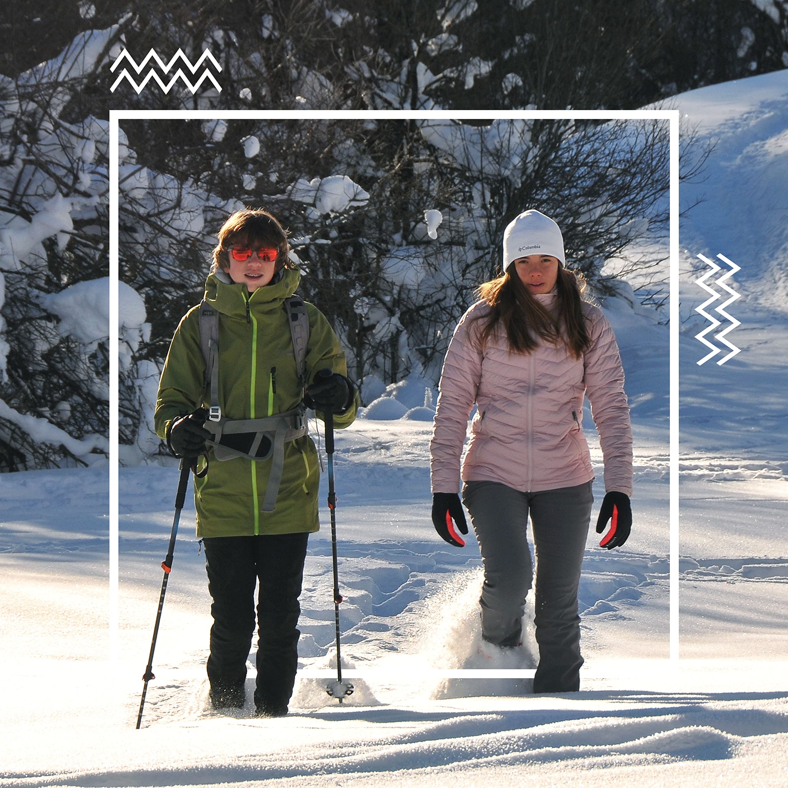 EVVO - TOREE - Raquette à Neige Made in France avec Semelles Biosourced90® Cloutées Michelin®, Fixations Réglables, pour Homme et Femme avec Sac de Transport Inclus, Tout Terrain, Randonnée Neige