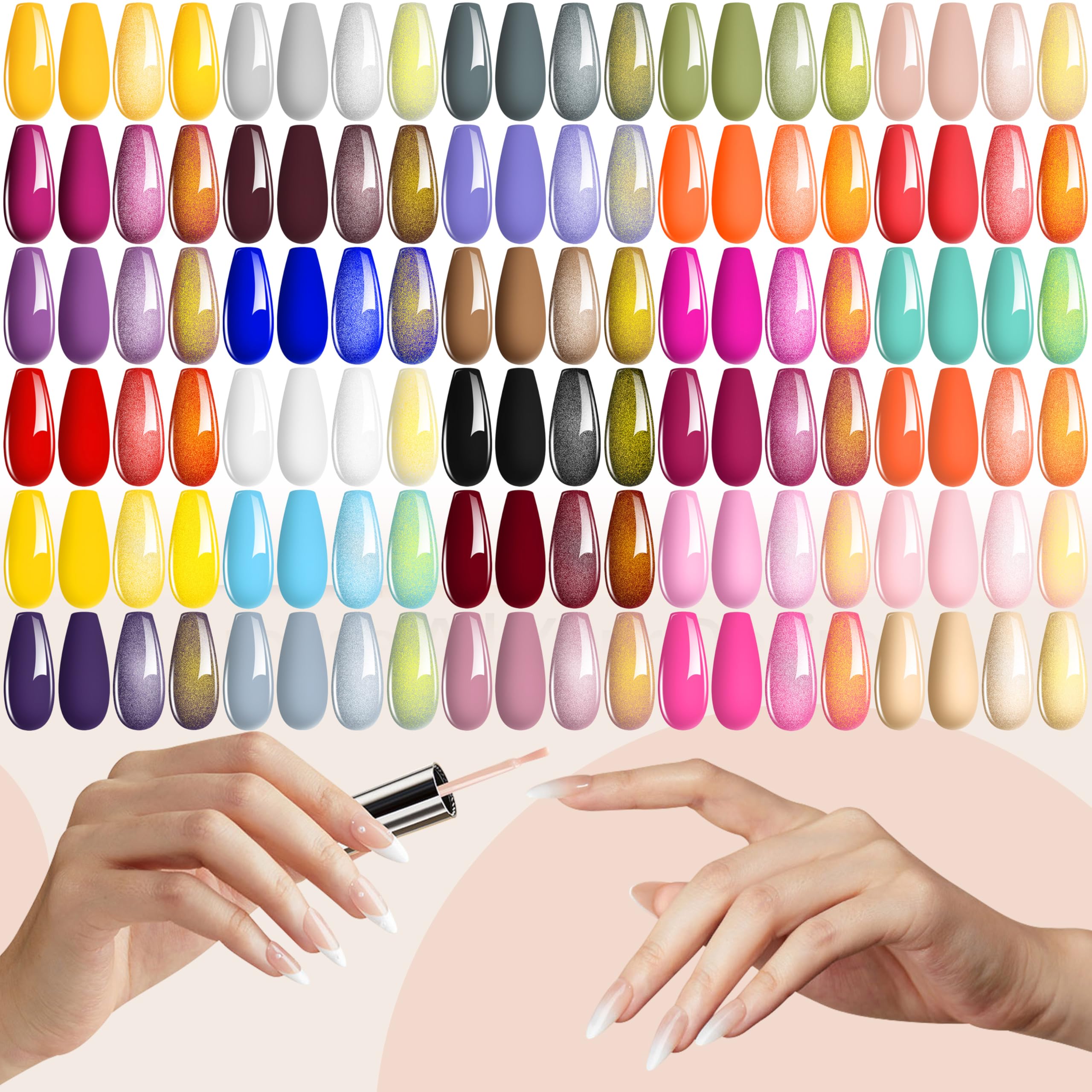 Gel Nail Polish Kit with UV Nail Lamp, Drill, Top Coats and Manicure Tools