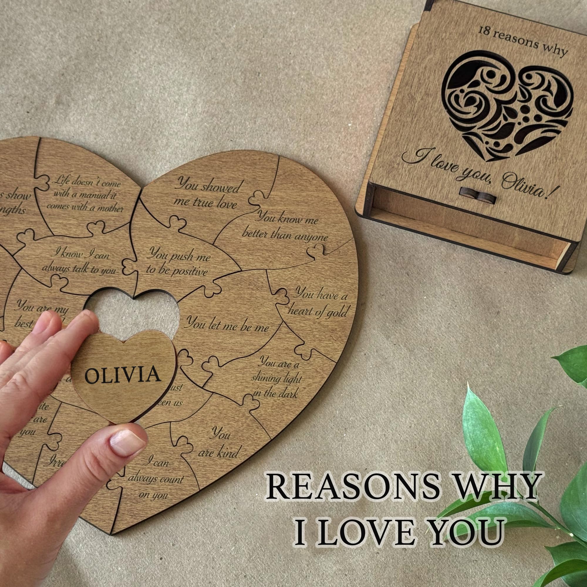 Amazon.com: Custom Reasons Why I Love You Puzzle - 10,18,28 I Love