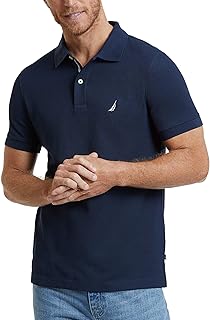 Nautica Mens Slim Fit Short Sleeve Solid Polo Shirt