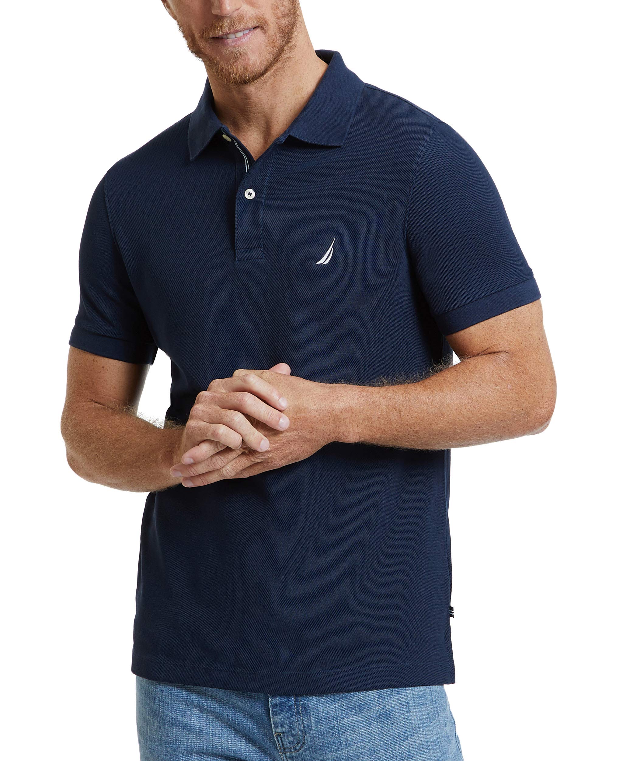 Nautica Men's Slim Fit Short Sleeve Solid Polo Shirt