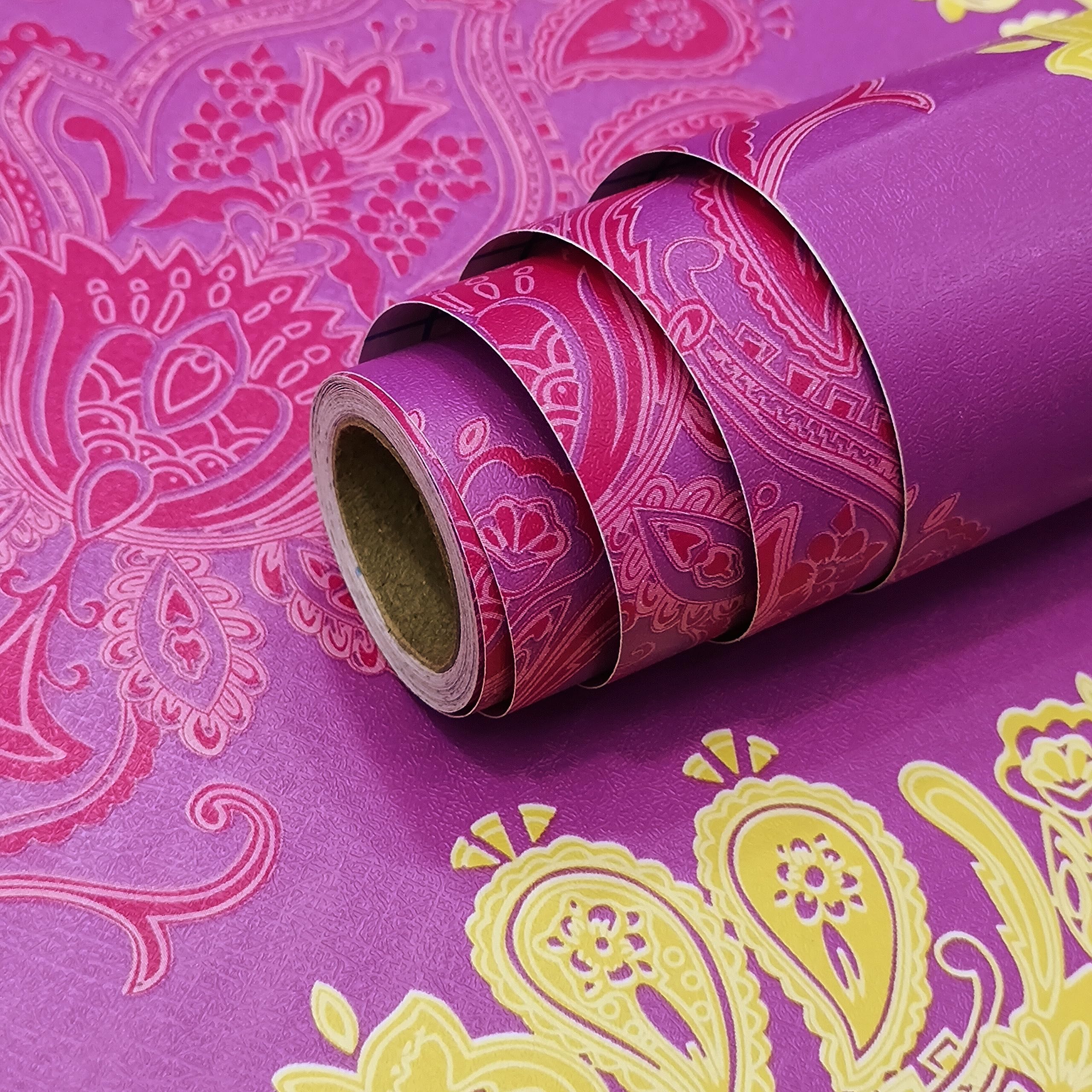 RosaStella Self Adhesive Waterproof Wallpaper Damask Pattern Wall Sticker for Living Room Hall Bedroom Decoration Polyvinyl Wallpaper Vinyl PVC Wall Stickers 45 x 304 cm (Model-2) (B0CDPT65JL) Amazon Price History, Amazon Price Tracker