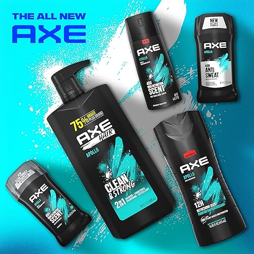 Miniatura 10 de AXE Wash & Care Champú y acondicionador 2 en 1 Apollo Wash & Care 4 unidades para un cabello limpio y fuerte, salvia y madera de cedro, botella 100%