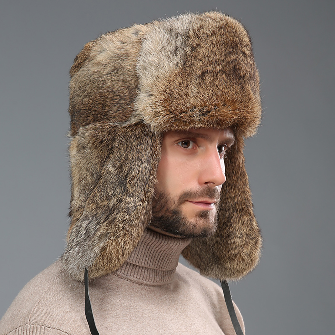 Furry Ushanka SIQITECHNO Faux Fur - Russian Ushanka Style Trapper Hat