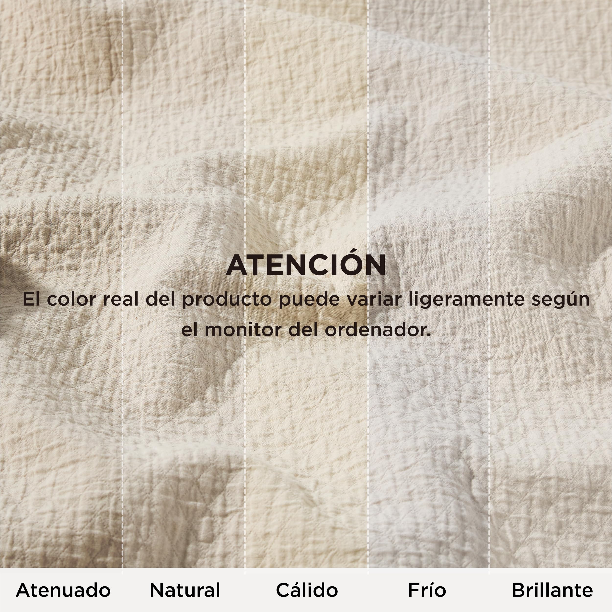 Bedsure Manta de Mousselina - 100% Algodón, Beige, 180x240 cm