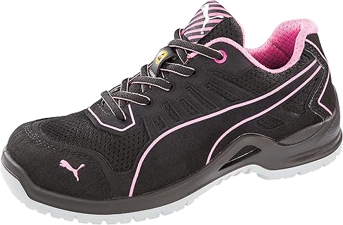 Chaussures de sécurité Femme S1P ESD Fuse TC Basses Noir/Rose