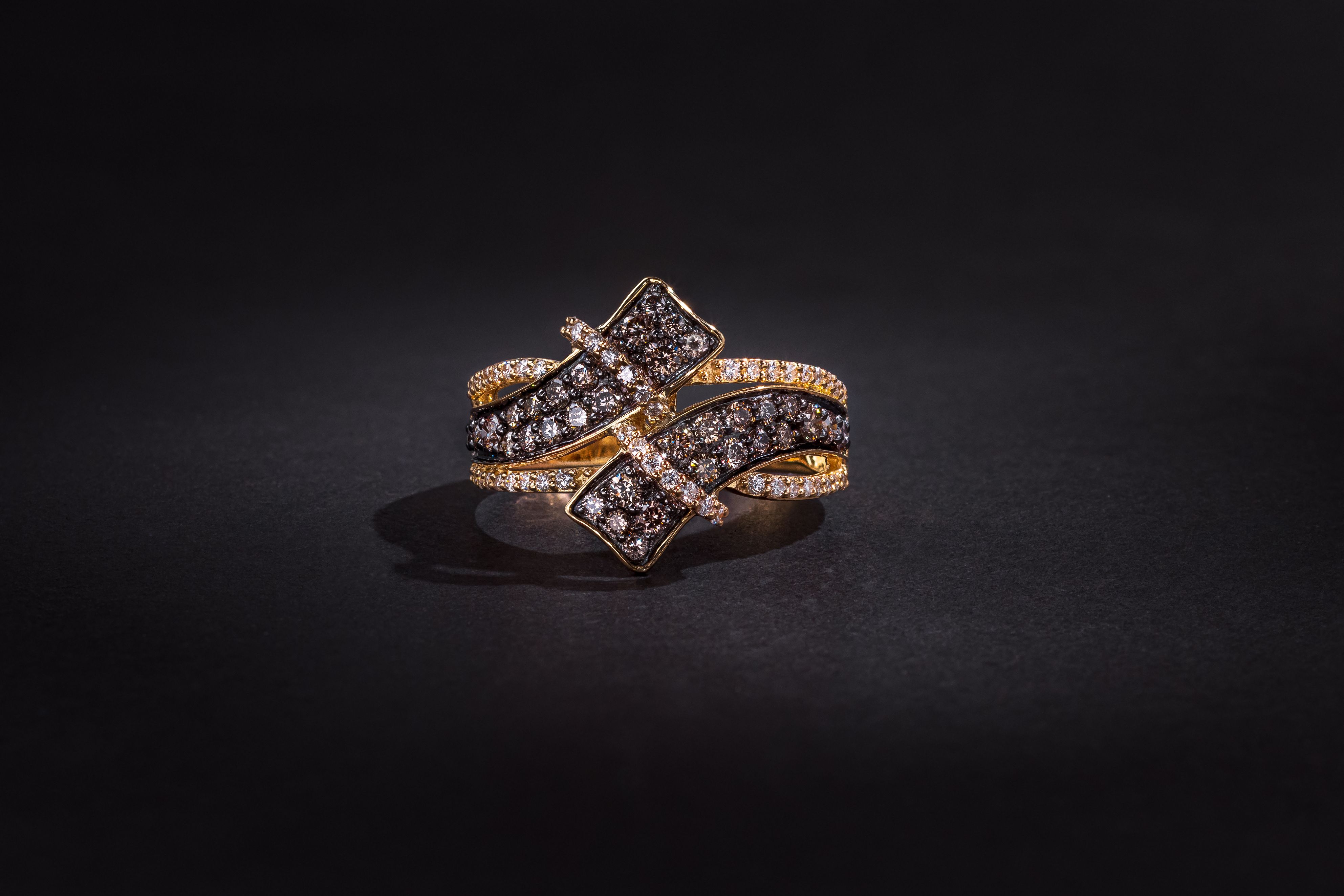Amazon.com: LE VIAN 1 1/5 Carat White and Chocolate Diamond Bypass