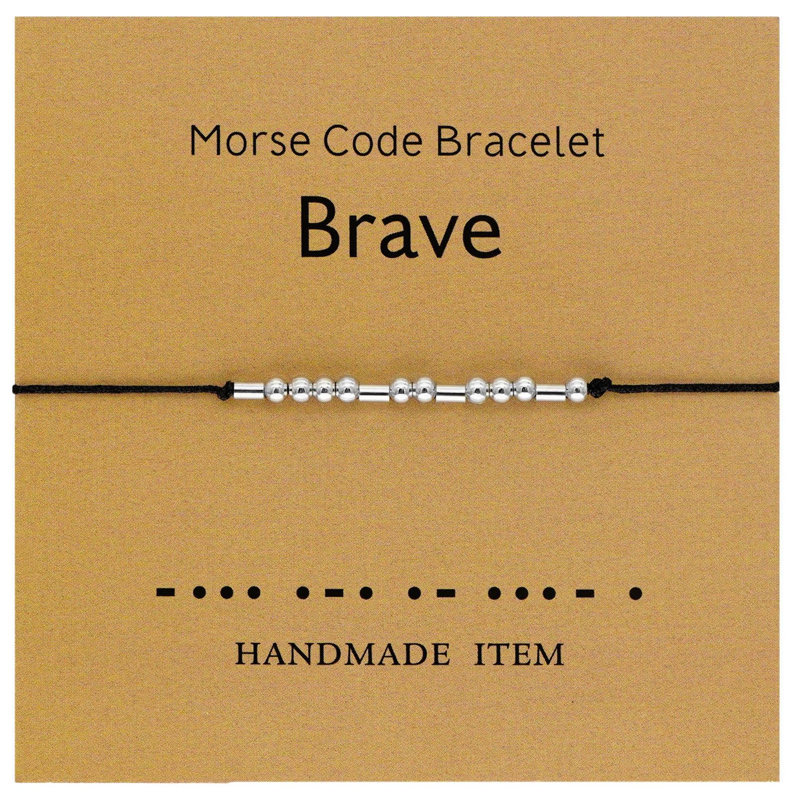 Tidefire Morsecode Armbänder für Frauen Männer Geheime Armreif Freundschaft Armband mit