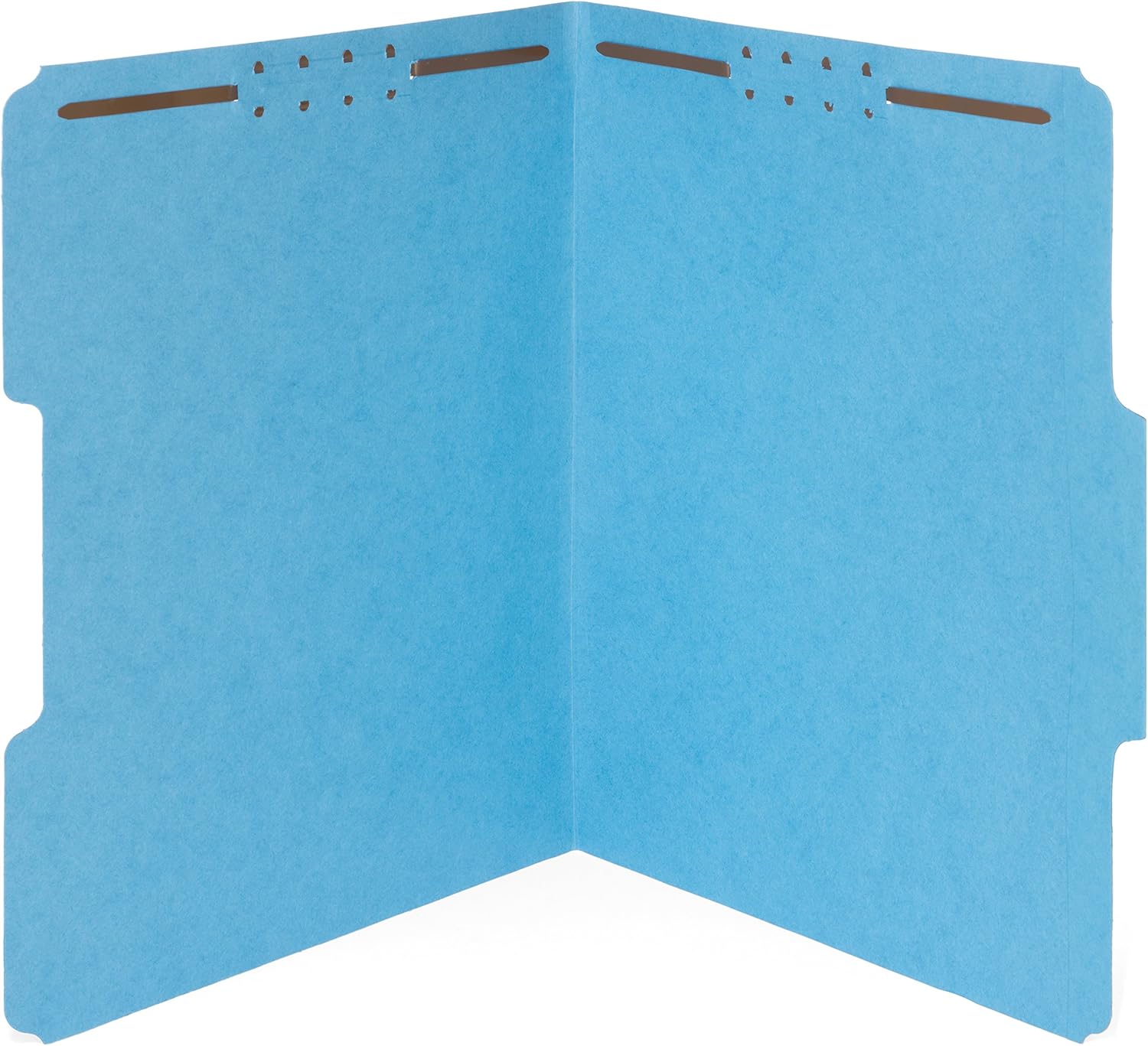 100 Blue End tab Fastener File Folders, Reinforced Straight Cut Tab, Durable 2 Prongs for Standard Medical Files, Office Reports, and More, Letter Size, Blue, 100 Pack