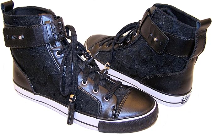 Coach black high top sneakers Clearance