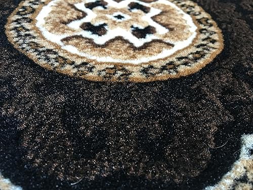 Miniatura 7 de Tapete tradicional persa para puerta, diseño negro, D123 (2 pies x 3 pies 4 pulgadas)