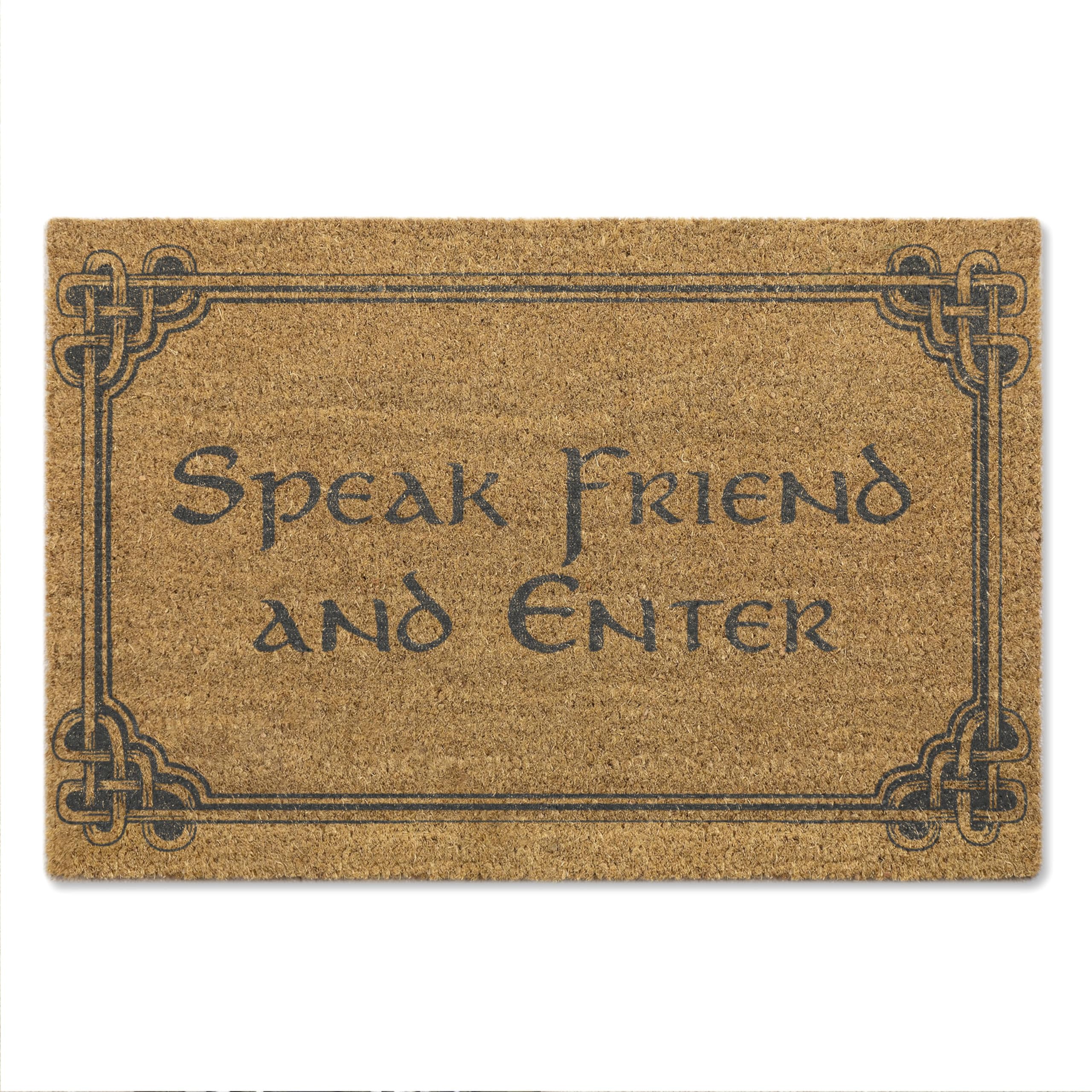 A1 Graphics Ltd Speak Friend and Enter Brush Doormat Front Door Mat Back Couple's Gift Friends Gift