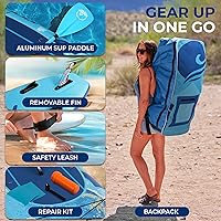 Vista 7 de SereneLife Tabla de Paddle Inflable de Pie con Accesorios Premium de SUP Diseño Amplio y Estable con Almohadilla de Cubierta Antideslizante de EVA