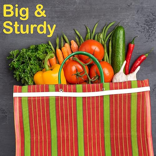 Miniatura 3 de Paquete de 3 bolsas grandes mexicanas con refuerzo completo mexicano bolsas de malla para el mercado en varios colores bolsas de compras mexicanas