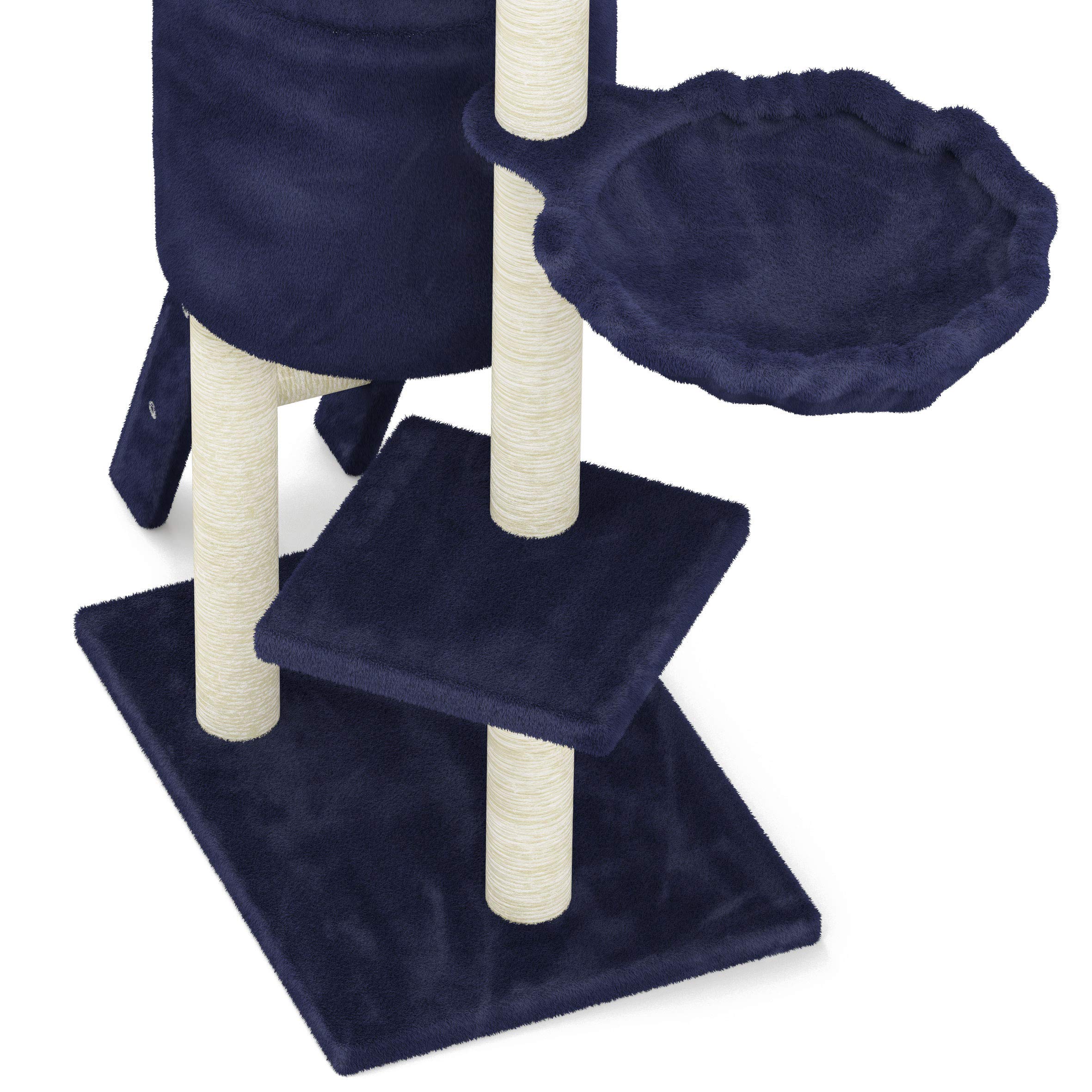 Beltom® Krabpaal voor katten Hoekige, klimmende boomkat, krabben Parkgames, katboom spelen boom 112 cm. Grijs