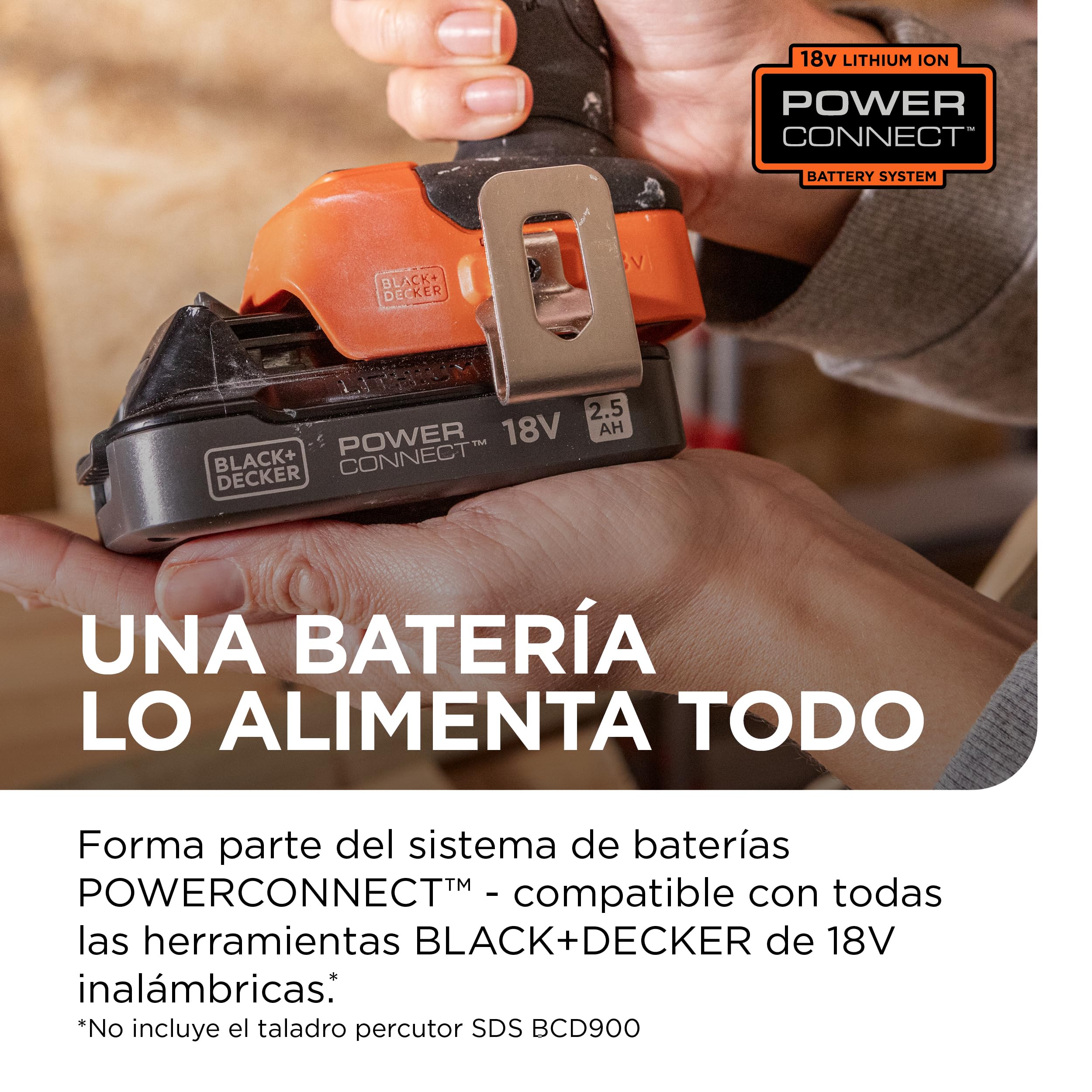 BLACK+DECKER Destornillador de impacto sin escobillas, unidad desnuda llave de impacto inalámbrica y 20 brocas, sin batería ni cargador, BLIM78NZ-XJ