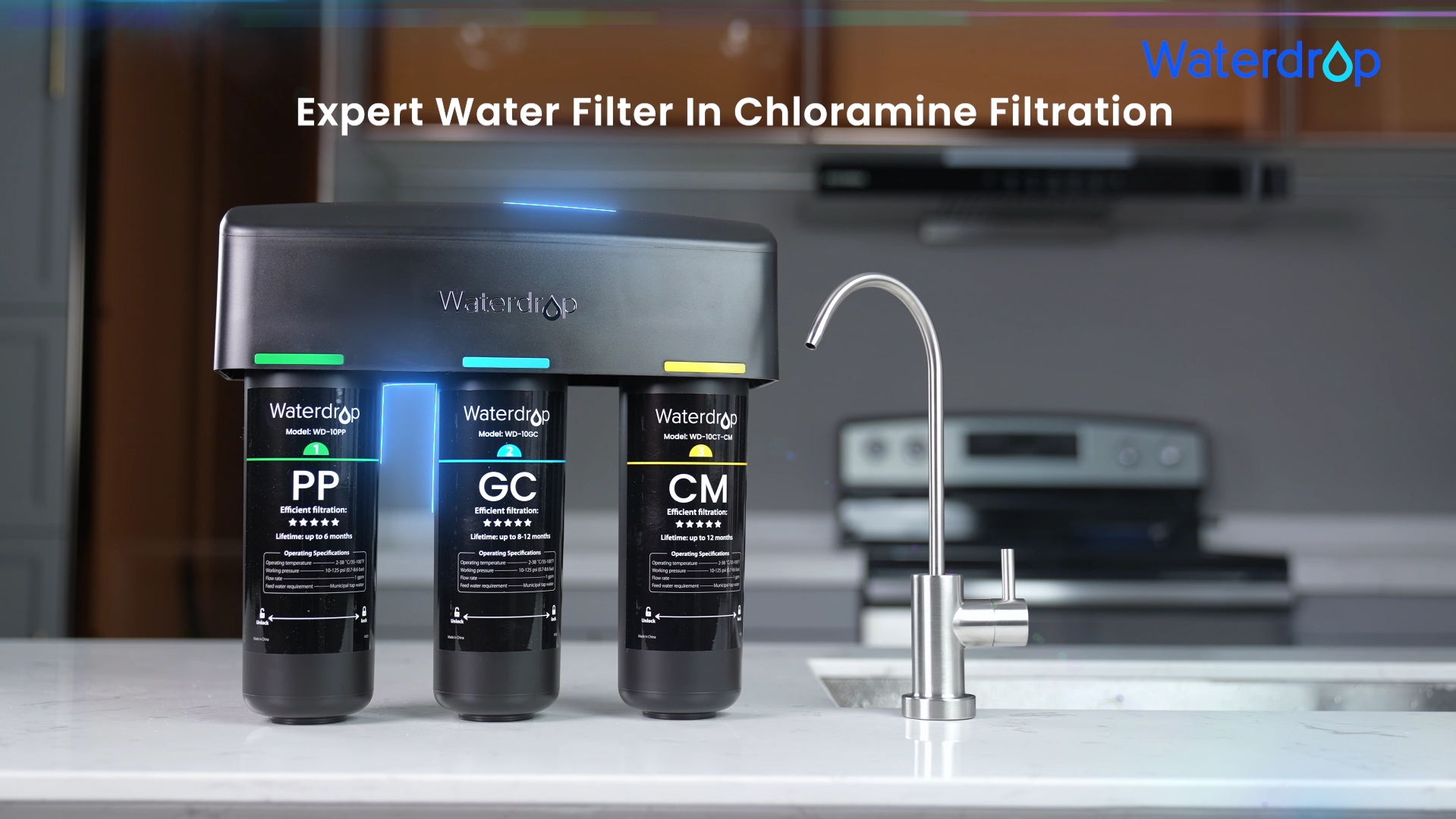 Waterdrop TSB-CM Under Sink Water Filter System Reduce Chloramine
