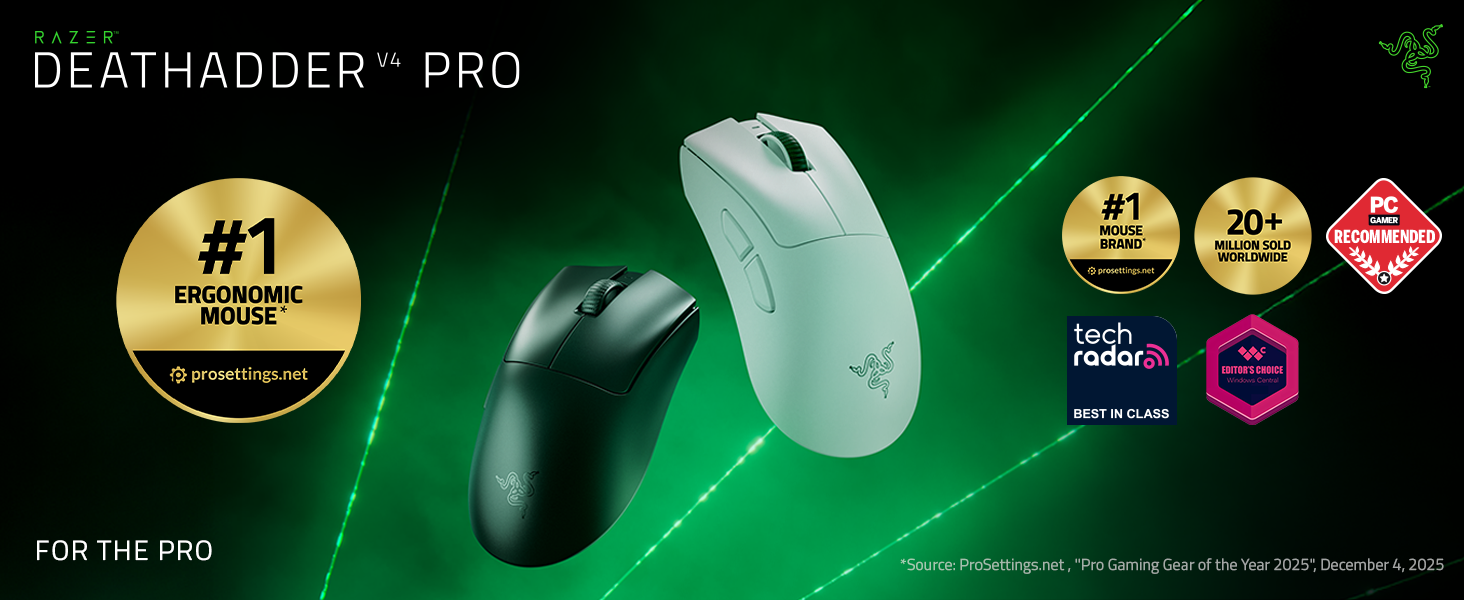 Amazon.com: Razer DeathAdder V4 Pro Mouse gamer inalámbrico: 56g