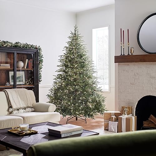 Miniatura 5 de árbol de Navidad Frasier Grande Feel real con 1000luces claras 75 pies con bisagras de National Tree Company PEFG3-308-75