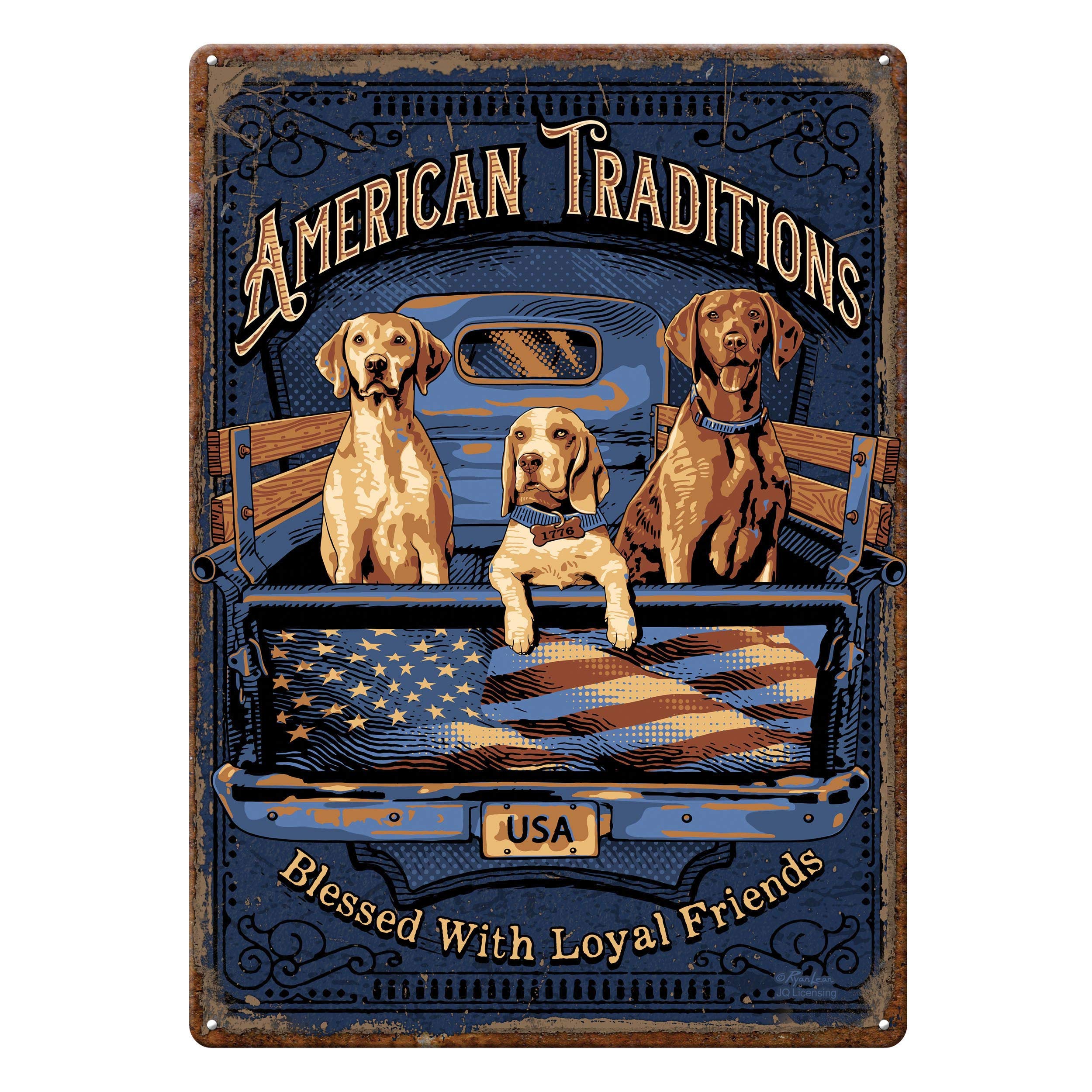Rivers Edge Products Retro Metal Tin Sign 17 x 12 Weatherproof Metal Wall Art for Indoor or Outdoor
