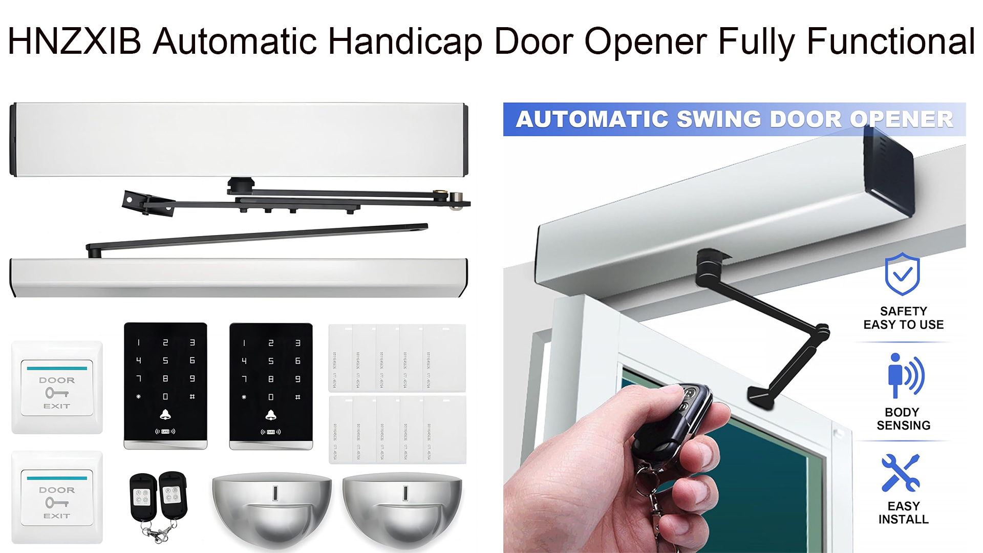HNZXIB Automatic Handicap Swing Door Opener for Disabled People