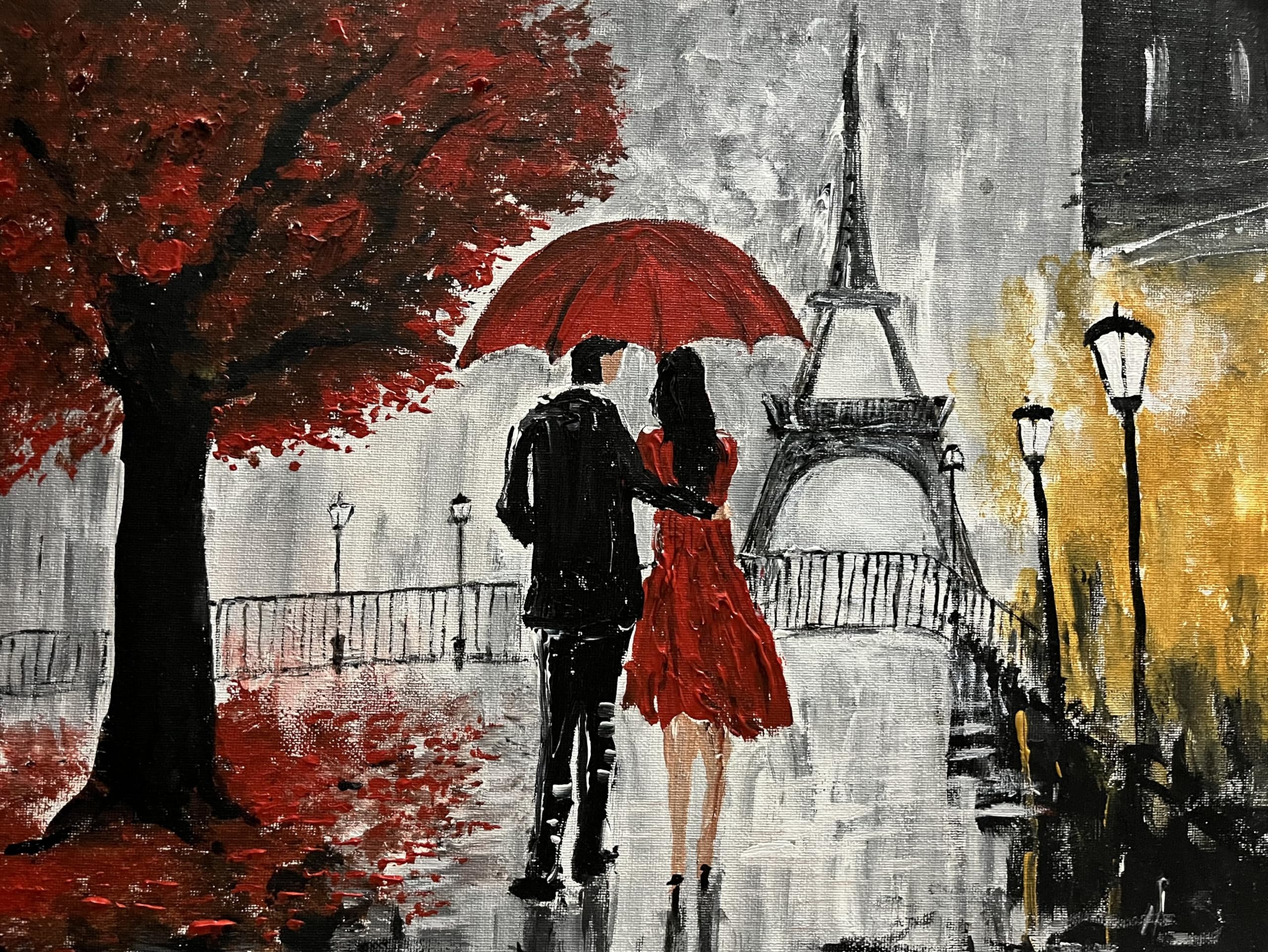 Original handmade couple painting on canvas for wall decoration for home decoration by ashu art gallery-image-43
