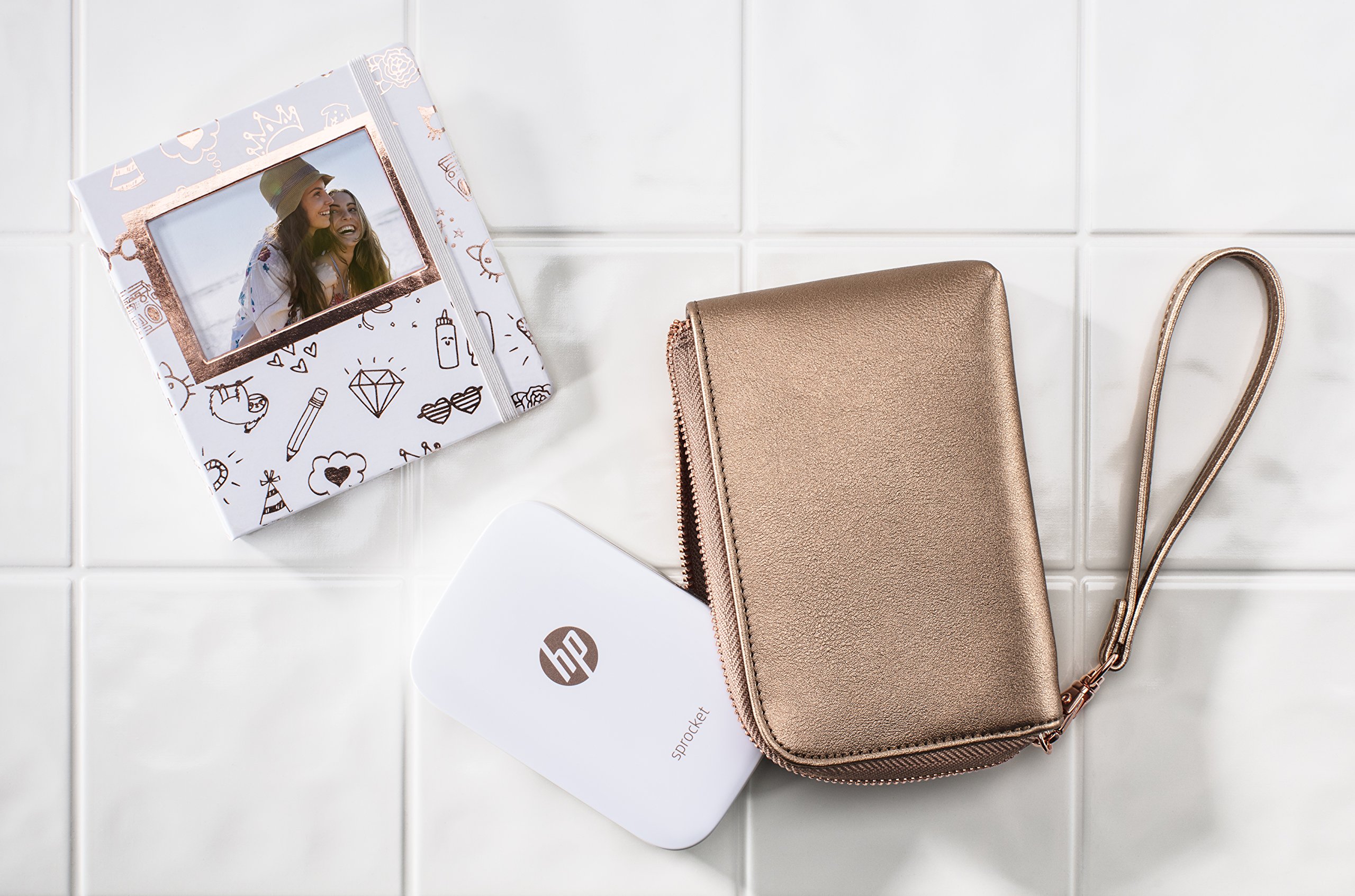 HP Sprocket Gold and White Photo Album 