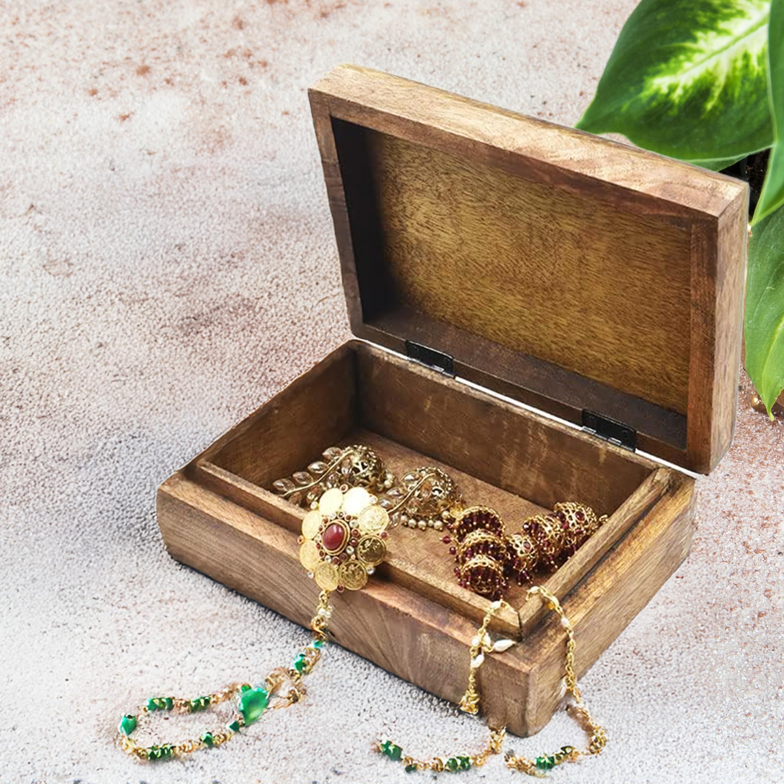 Engraved World Map Memory Box QoTang Wooden Keepsake Box - 'Our ...