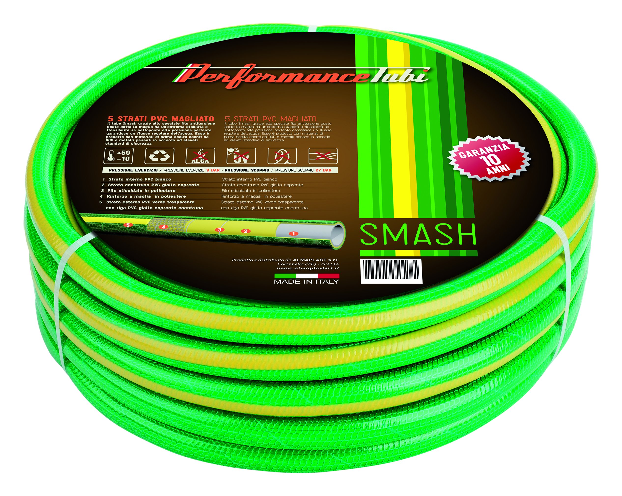 00600190250 Tubo Innaffio Smash, 3/4", 25 m