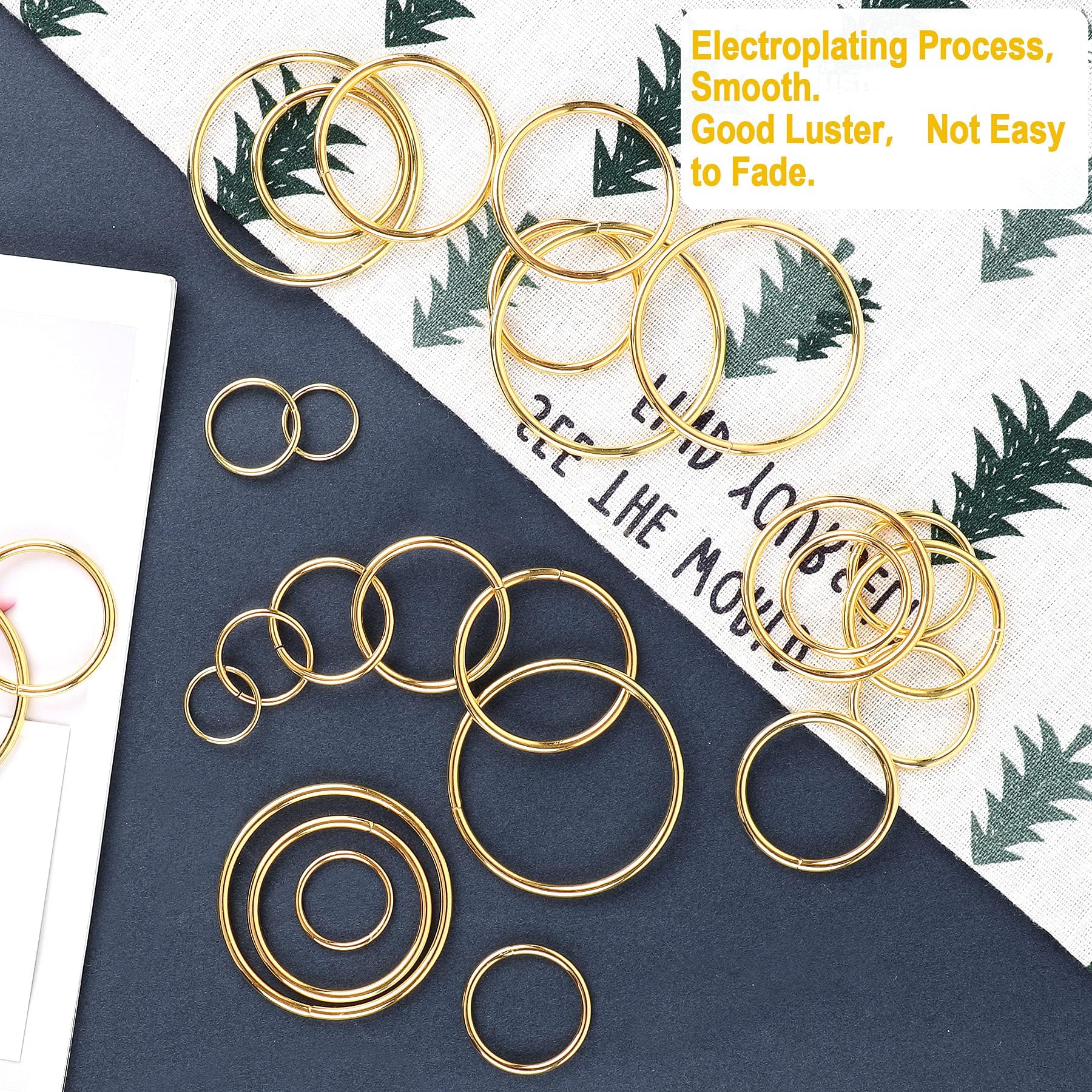 Uxcell 20mm Zinc Alloy O-Ring Buckles - Gold Tone 3mm Thick For Belts & DIY (25 Pack)