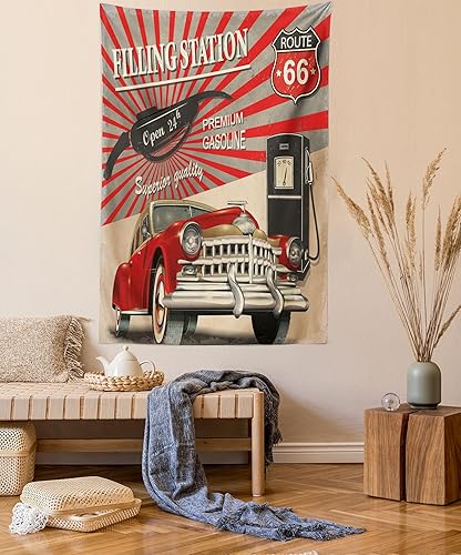 Miniatura 162 de Ambesonne Tapiz gótico, patio con hiedra encantada en la puerta antigua al bosque, colgante de pared ancho para dormitorio, sala de estar, 2-Verde